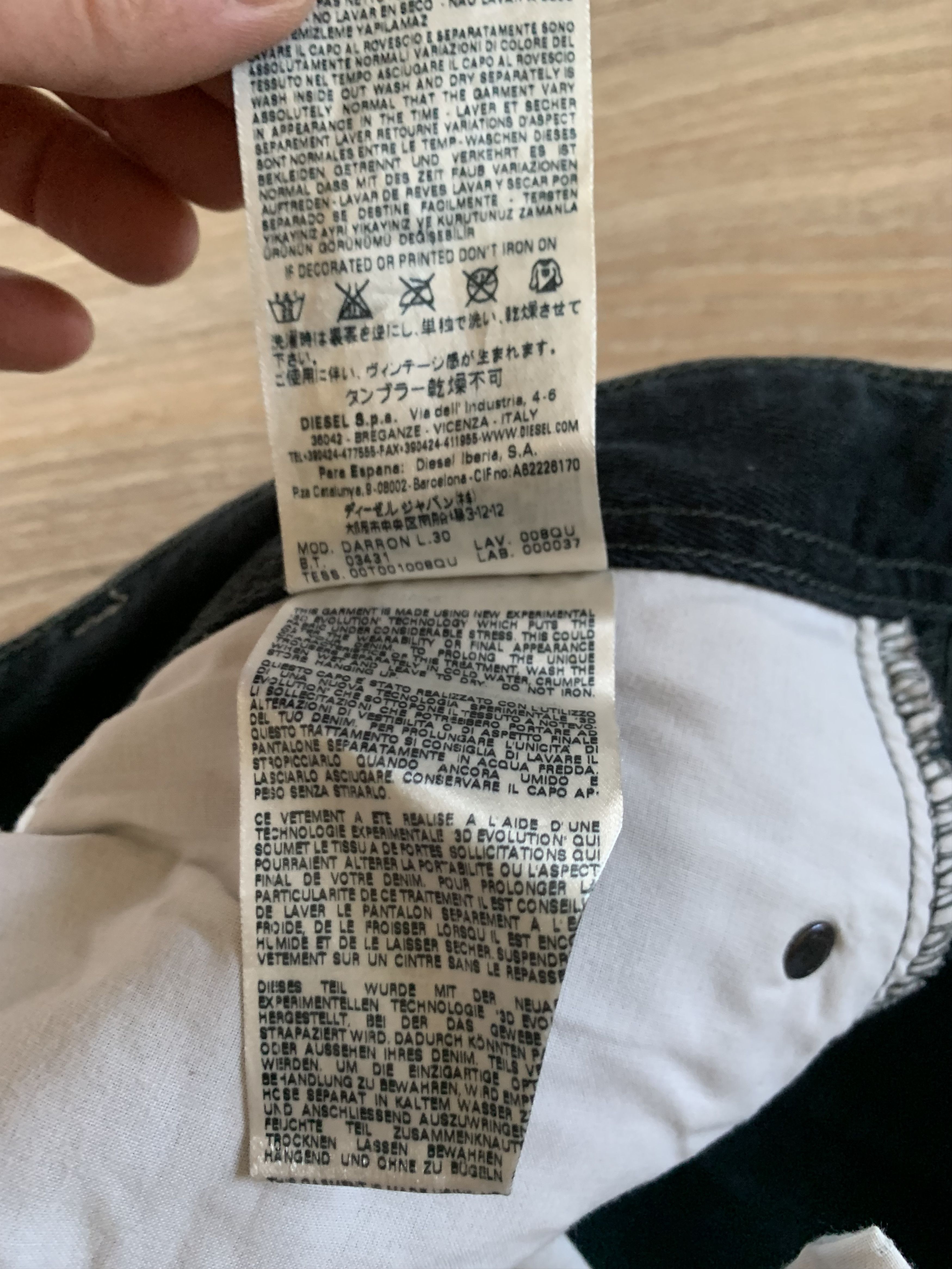 Diesel Diesel Darron Regular Slim Tapered Jeans Size US 33 - 14 Thumbnail