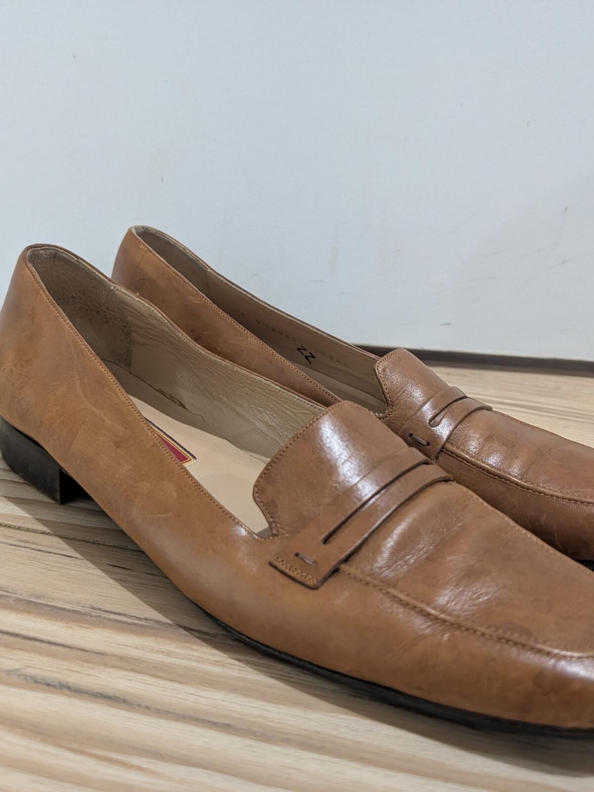 Cole Haan Cole Haan Cognac Leather Penny Loafers Size US 10.5 / IT 40.5 - 2 Thumbnail