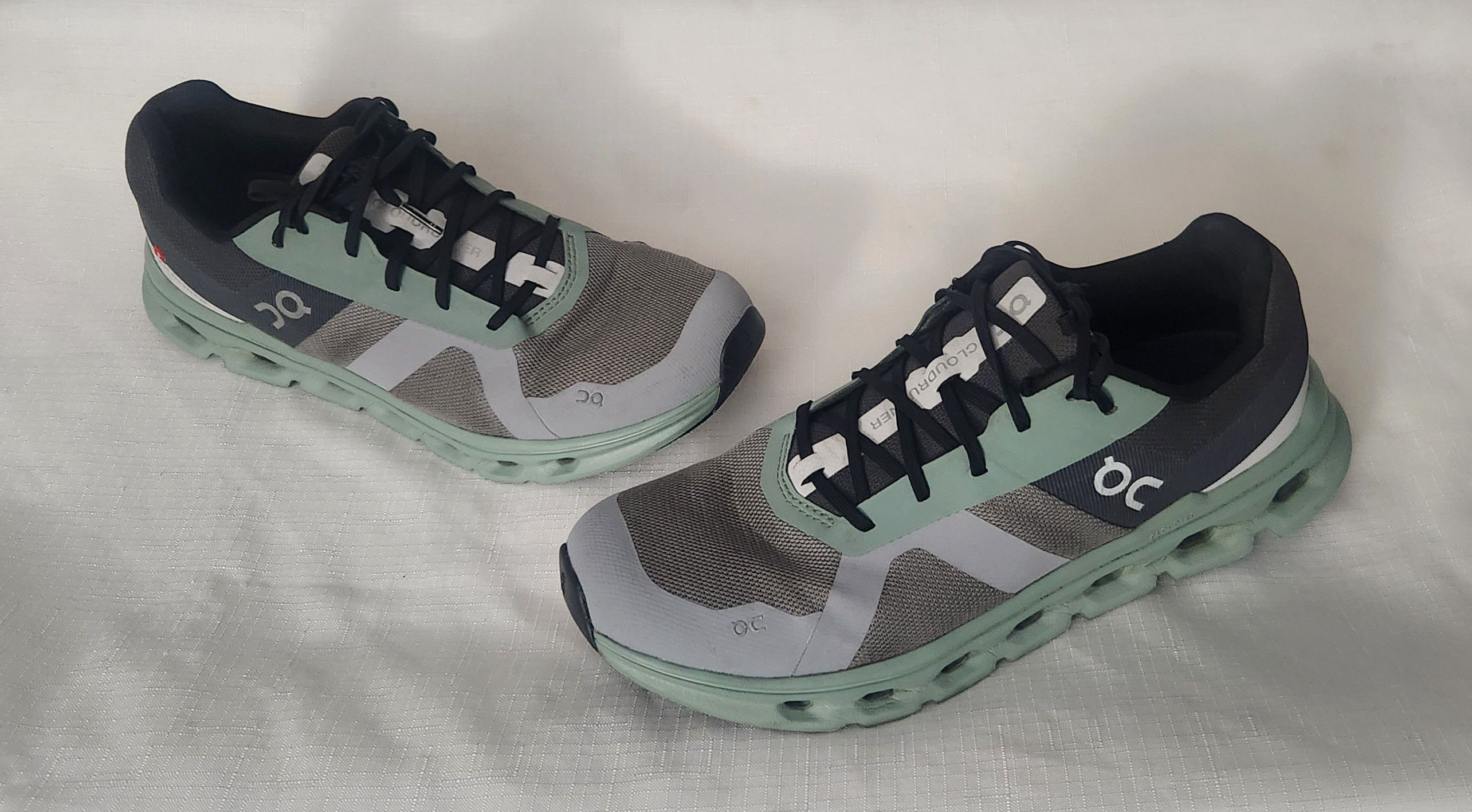 On On Running Men's Cloudrunner Sneakers Alloy/Moss Size 10.5 Size US 10.5 / EU 43-44 - 3 Thumbnail