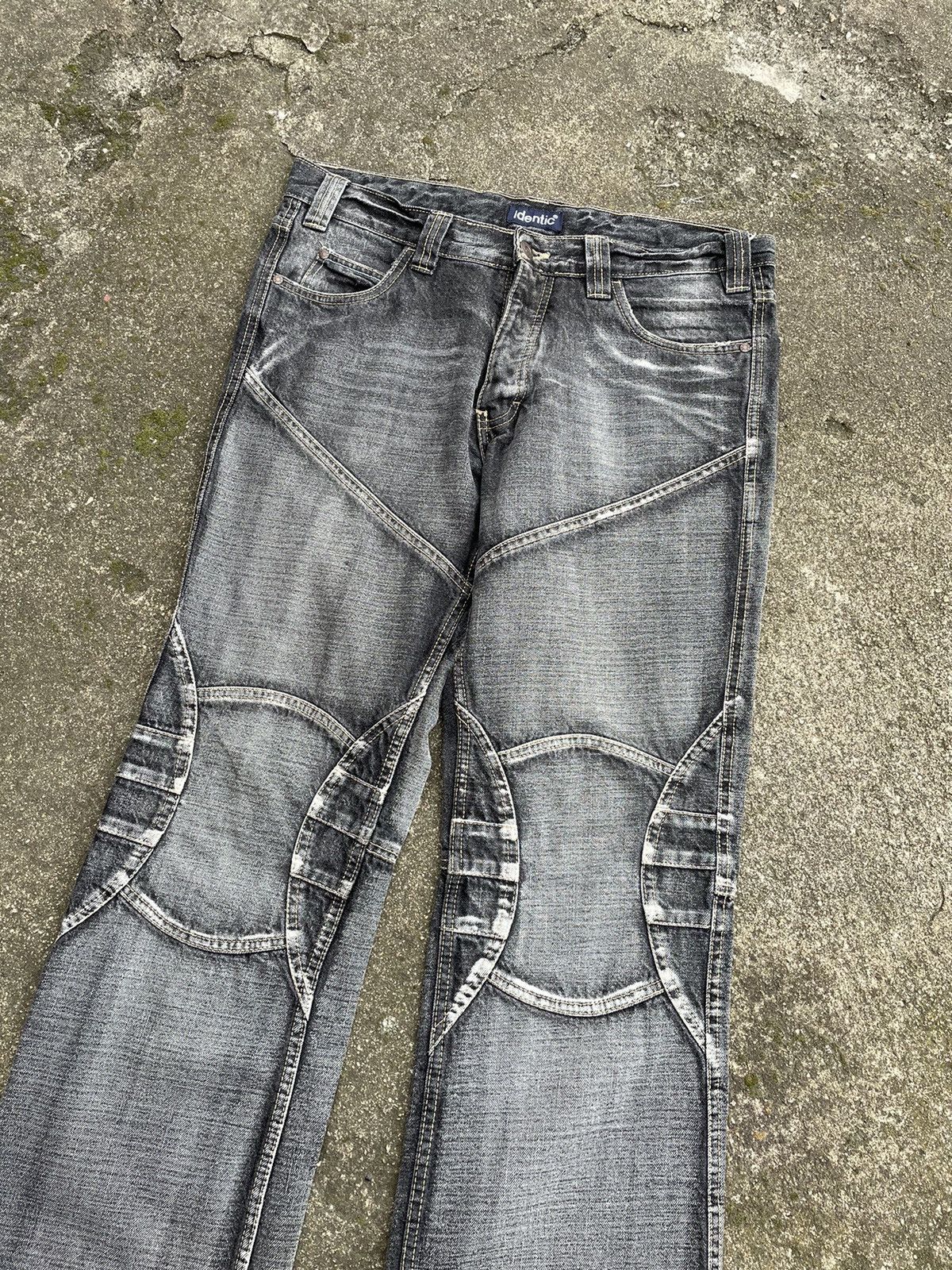 Affliction × Vintage Crazy Vintage Y2K Baggy Cross Jeans Opium Wide Leg Skater Size US 34 / EU 50 - 2 Thumbnail