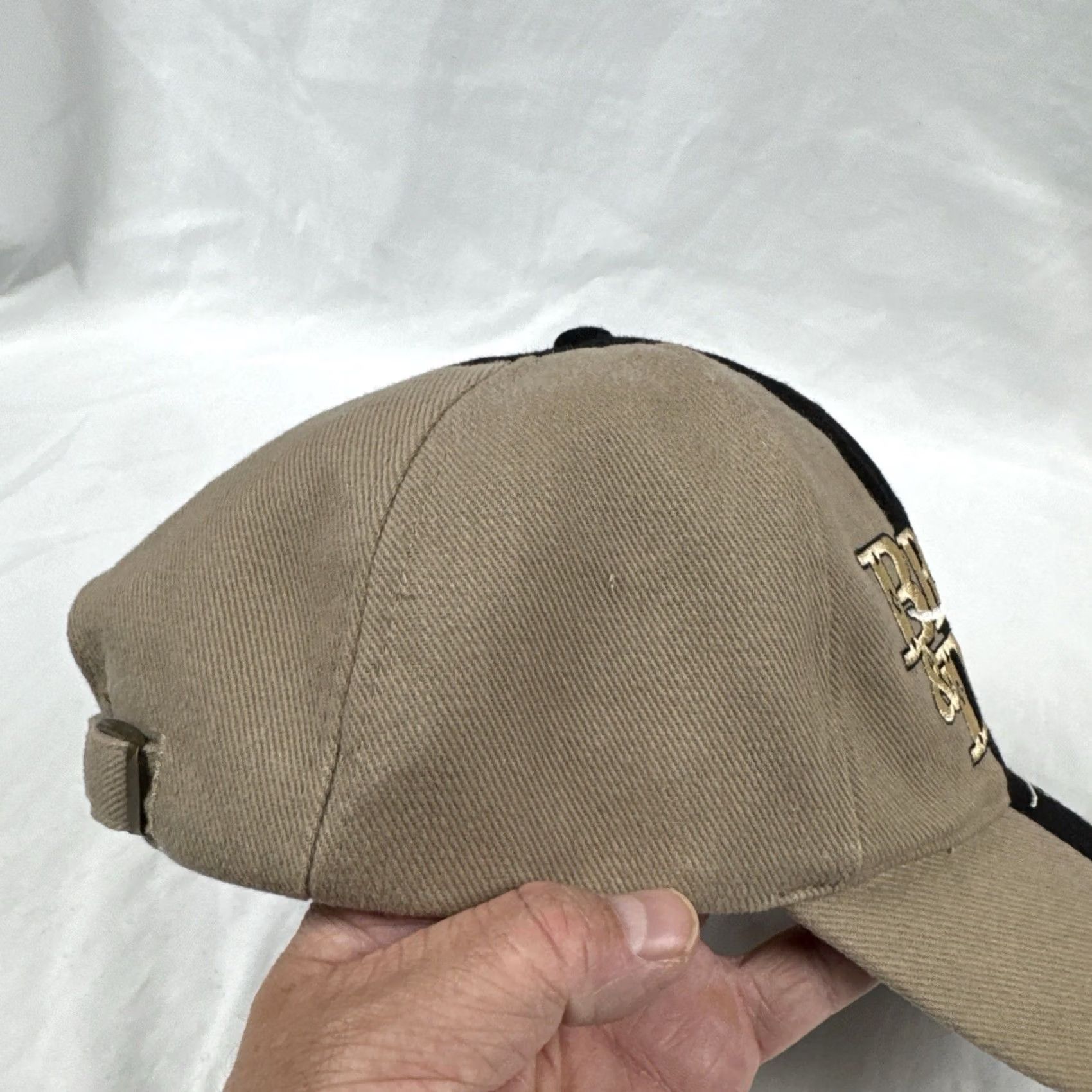 Brooks Y2K Brooks & Dunn Band Hat Country Western Strapback Longhorn Skull Beige Black Mens Size ONE SIZE - 4 Thumbnail
