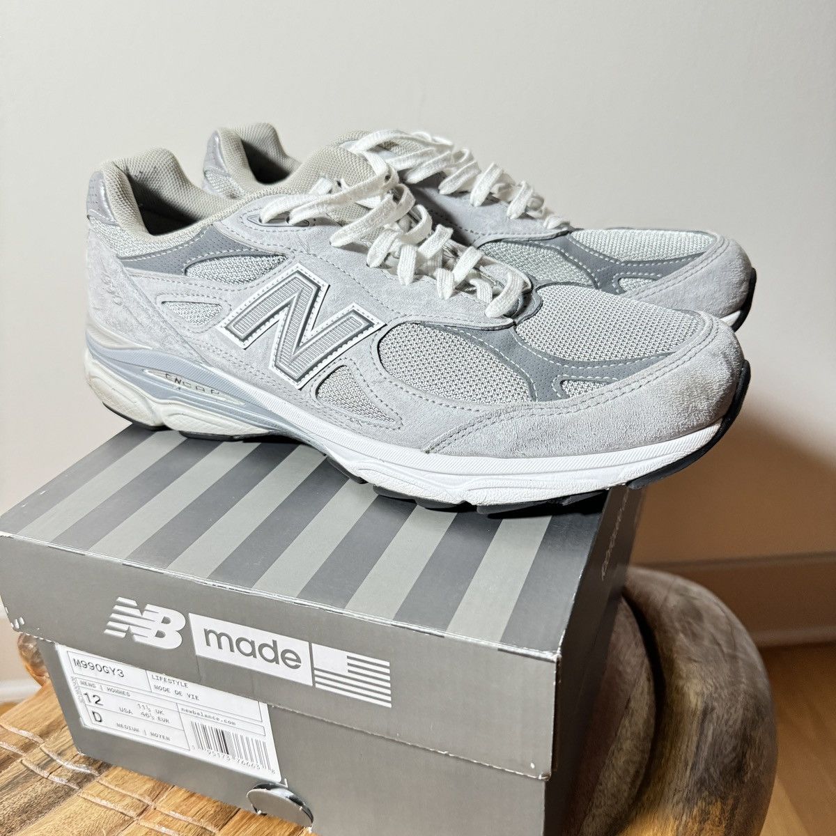 New Balance New Balance 990v3 Grey Size US 12 / EU 45 - 2 Thumbnail