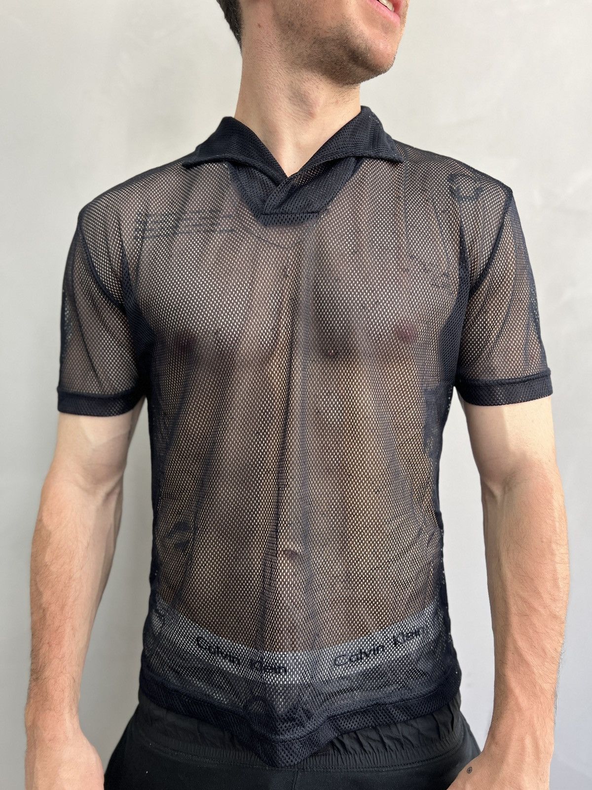 Hysteric Glamour Vintage mesh top polo t shirt avant garde style Size US M / EU 48-50 / 2 - 1 Thumbnail