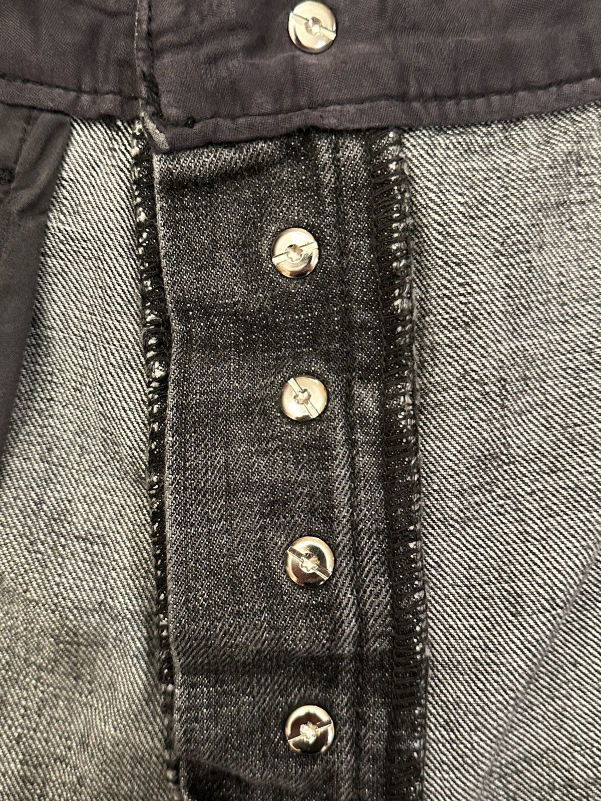 Chrome Hearts Chrome Hearts Grey Black & Red Cross Patch Jeans Size US 32 / EU 48 - 10 Thumbnail
