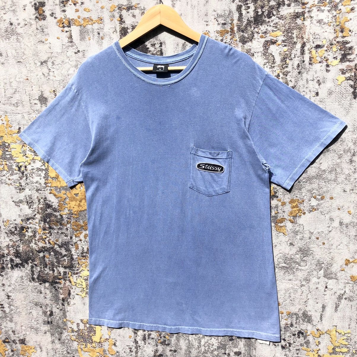 Stussy × Vintage 💥Distressed💥Stussy Pocket Tee Embroidery Stussy Streetwear Size US M / EU 48-50 / 2 - 3 Thumbnail