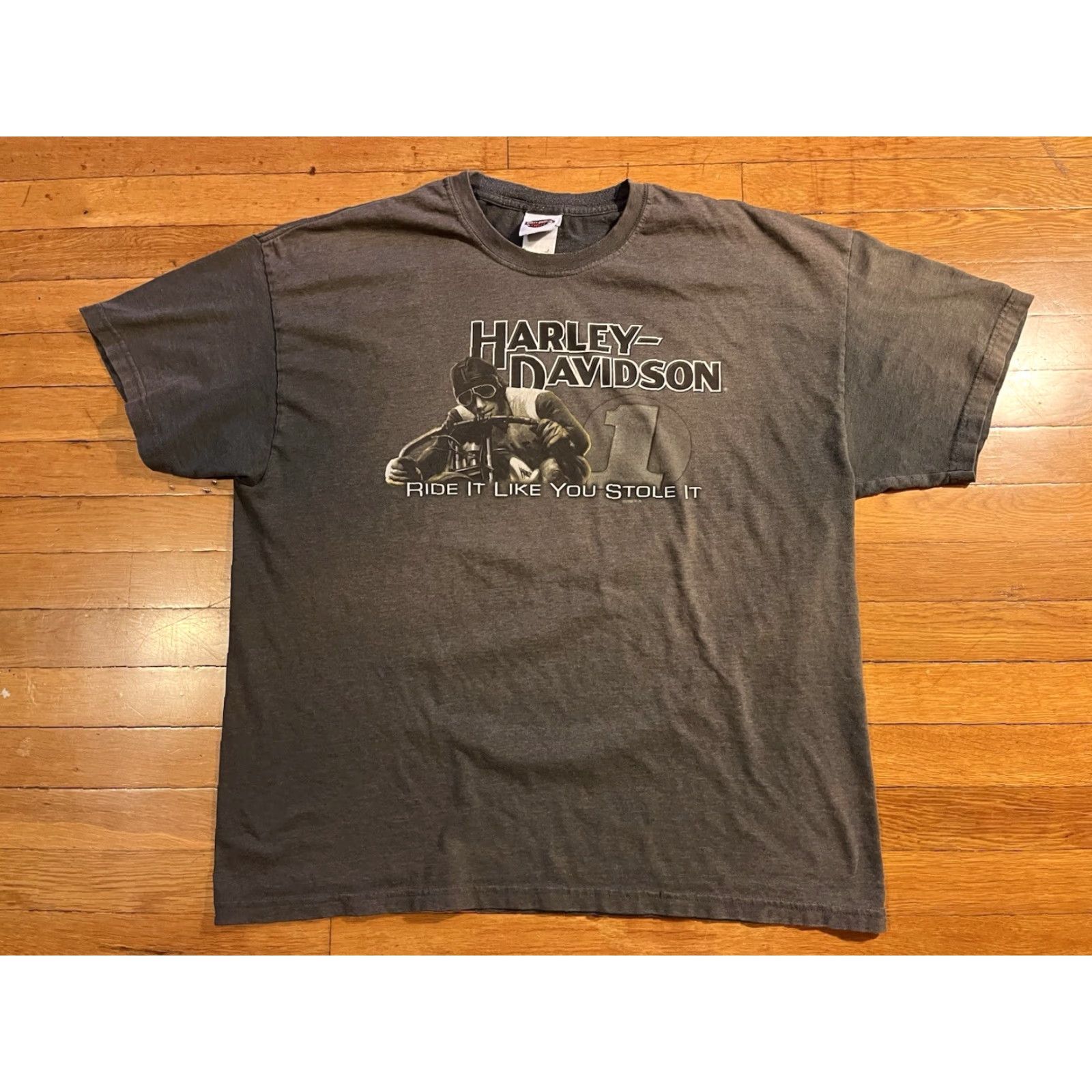 Harley Davidson VINTAGE Harley-Davidson New York Statue Of Liberty Shirt Men’s XL Gray Logo Graphic Print Short Sleeve Crew Neck USA 2000s Mens Size US XL / EU 56 / 4 - 2 Thumbnail