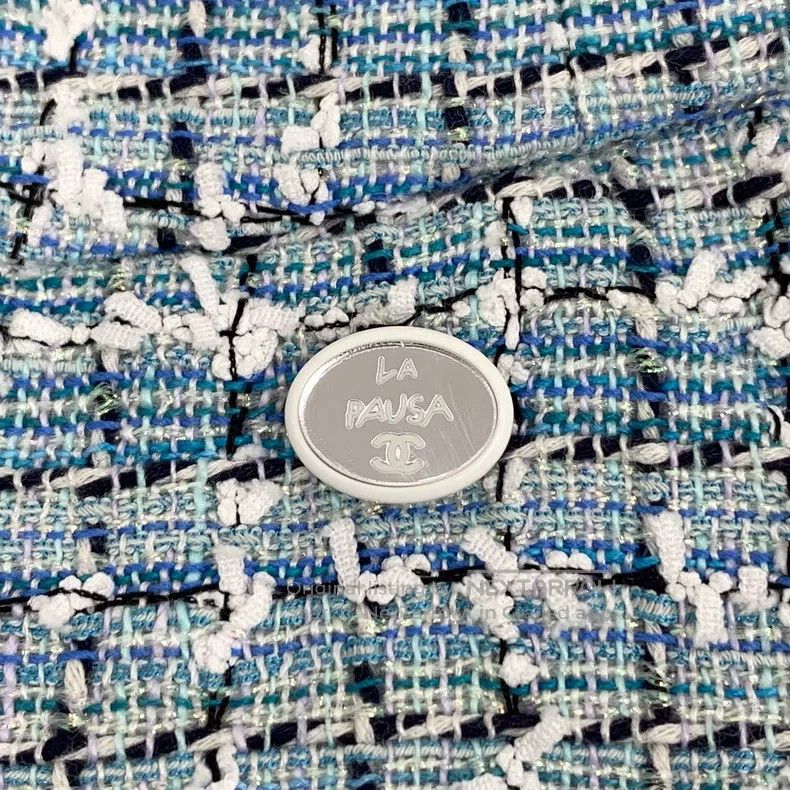 Chanel Chanel Cruise Series Blue Cotton Woven Tweed Casual Trouse Size 25" / US 0 / IT 36 - 6 Thumbnail