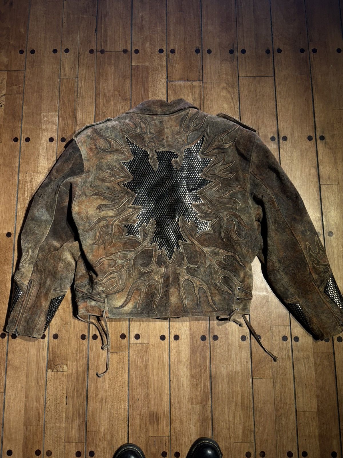 Vintage Vintage Distressed “Hide out Leather Jackson hole” Jacket. Size US XL / EU 56 / 4 - 5 Thumbnail