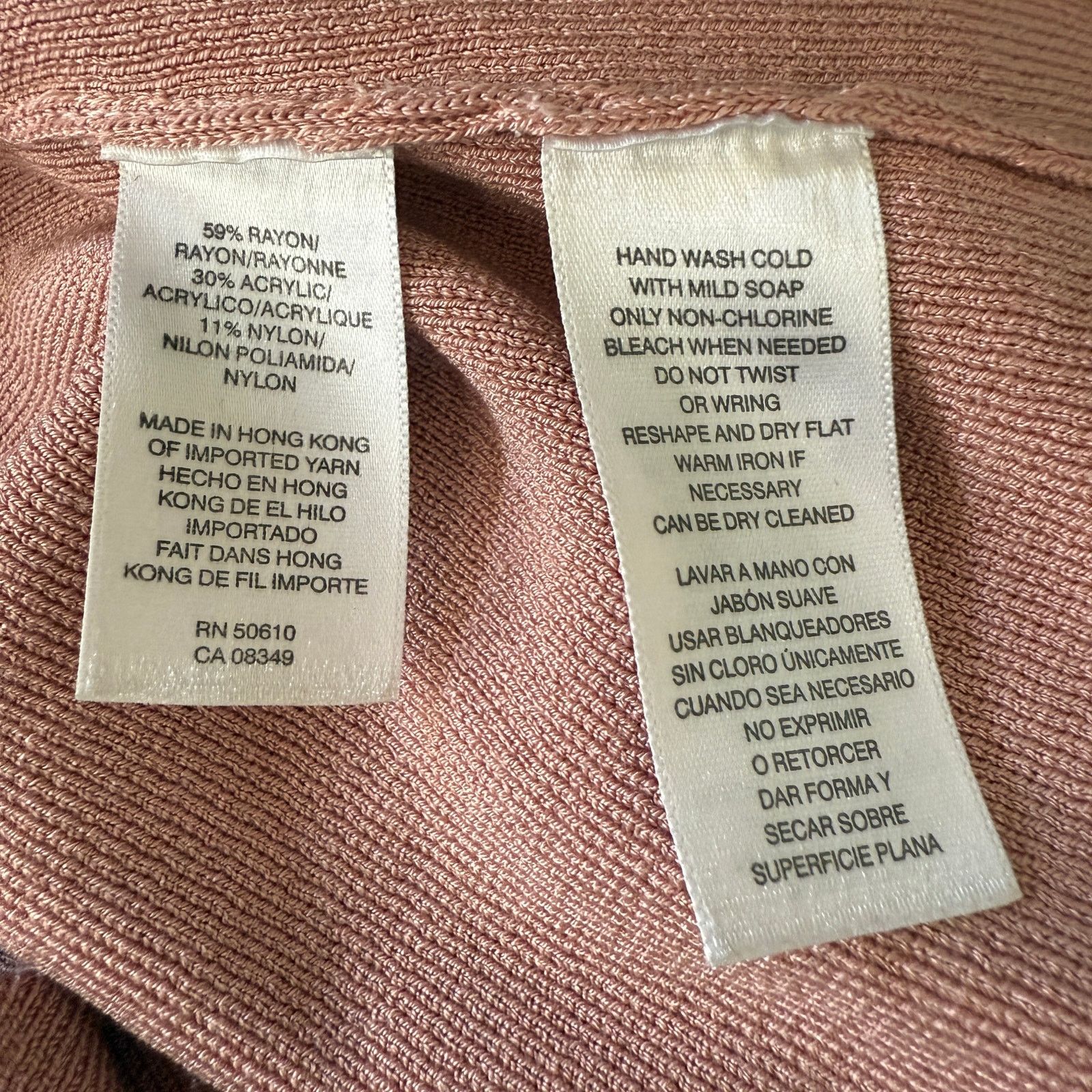 Anne Klein Vintage 90s Blush Pink Anne Klein Cardigan Sweater M Size S / US 4 / IT 40 - 8 Thumbnail