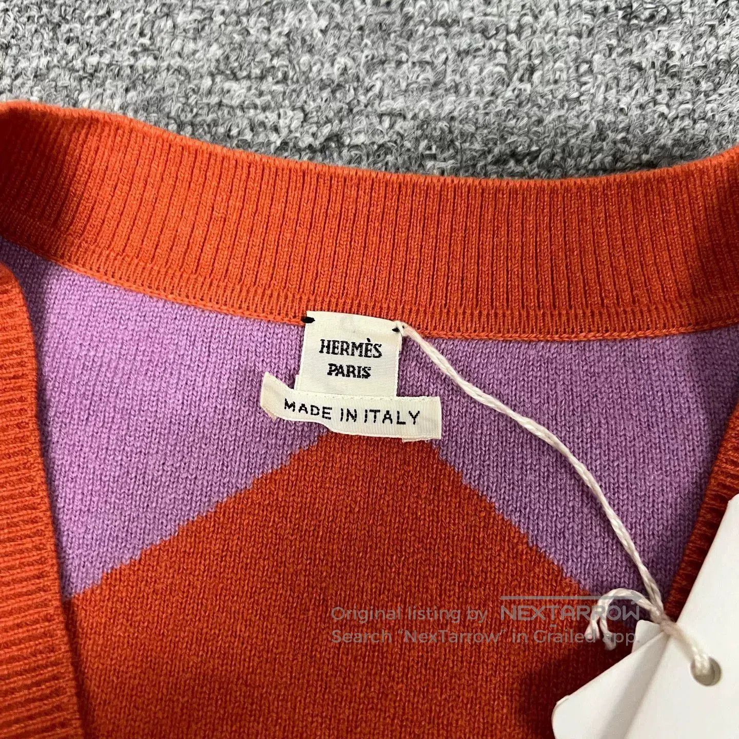 Hermes Hermes Cashmere Cardigan with Back Flocking. Size S / US 4 / IT 40 - 7 Thumbnail