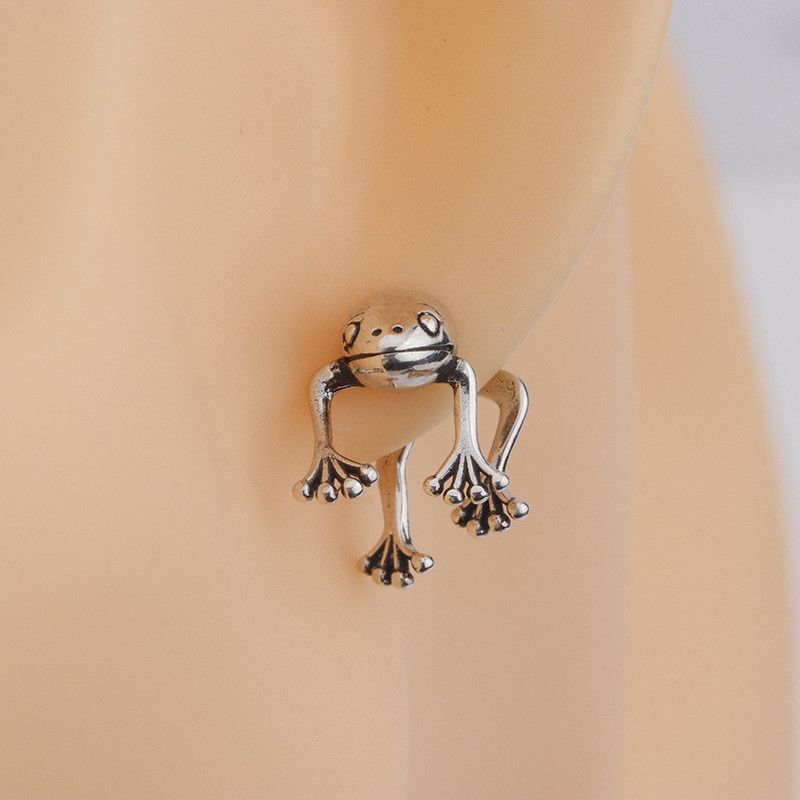 Jewelry Frog New Trend Earrings One Pairs Chrome Jewelry Size ONE SIZE - 4 Thumbnail
