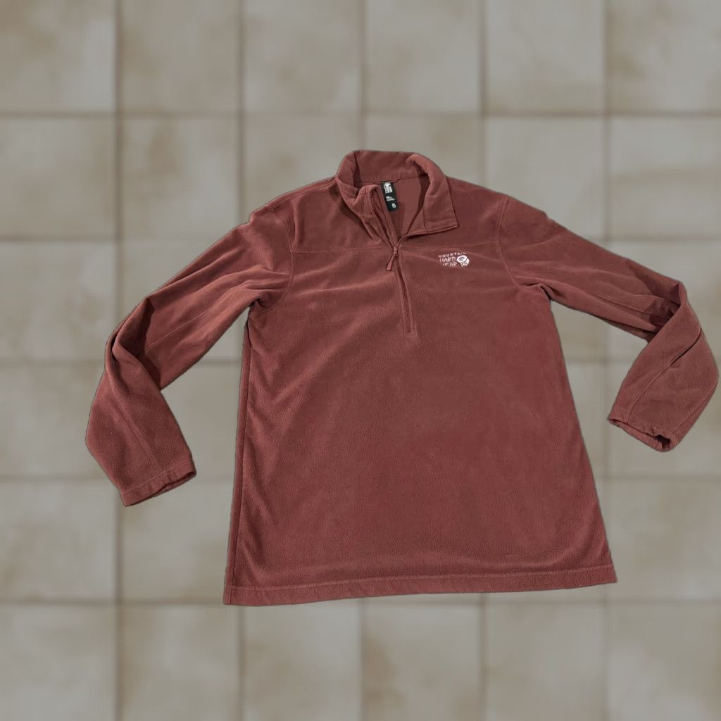 Mountain Hardwear Mountain Hardwear Fleece Pullover Mens XL Brown 1/4 Zip Outdoor Hiking Sweatshirt Regular Size Type Zipper Pockets Mock Neck Logo Size US XL / EU 56 / 4 - 1 Thumbnail