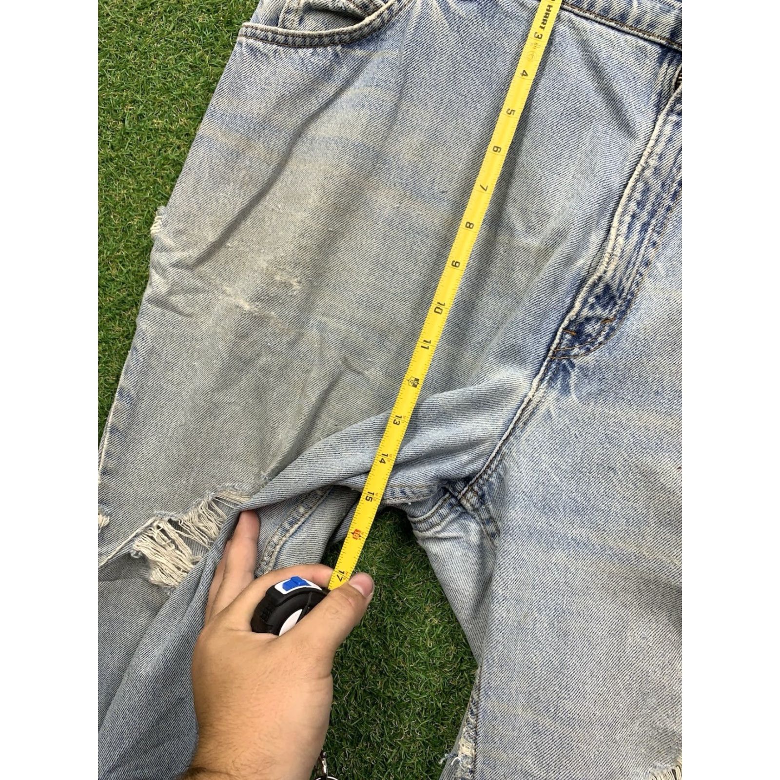 Levi's VINTAGE Levi's 9922 Jeans Women's High Rise Light Wash Distressed 90s USA 38x26 Regular Tapered 5-Pocket Denim Shirt? Size 42" / US 20 - 5 Thumbnail