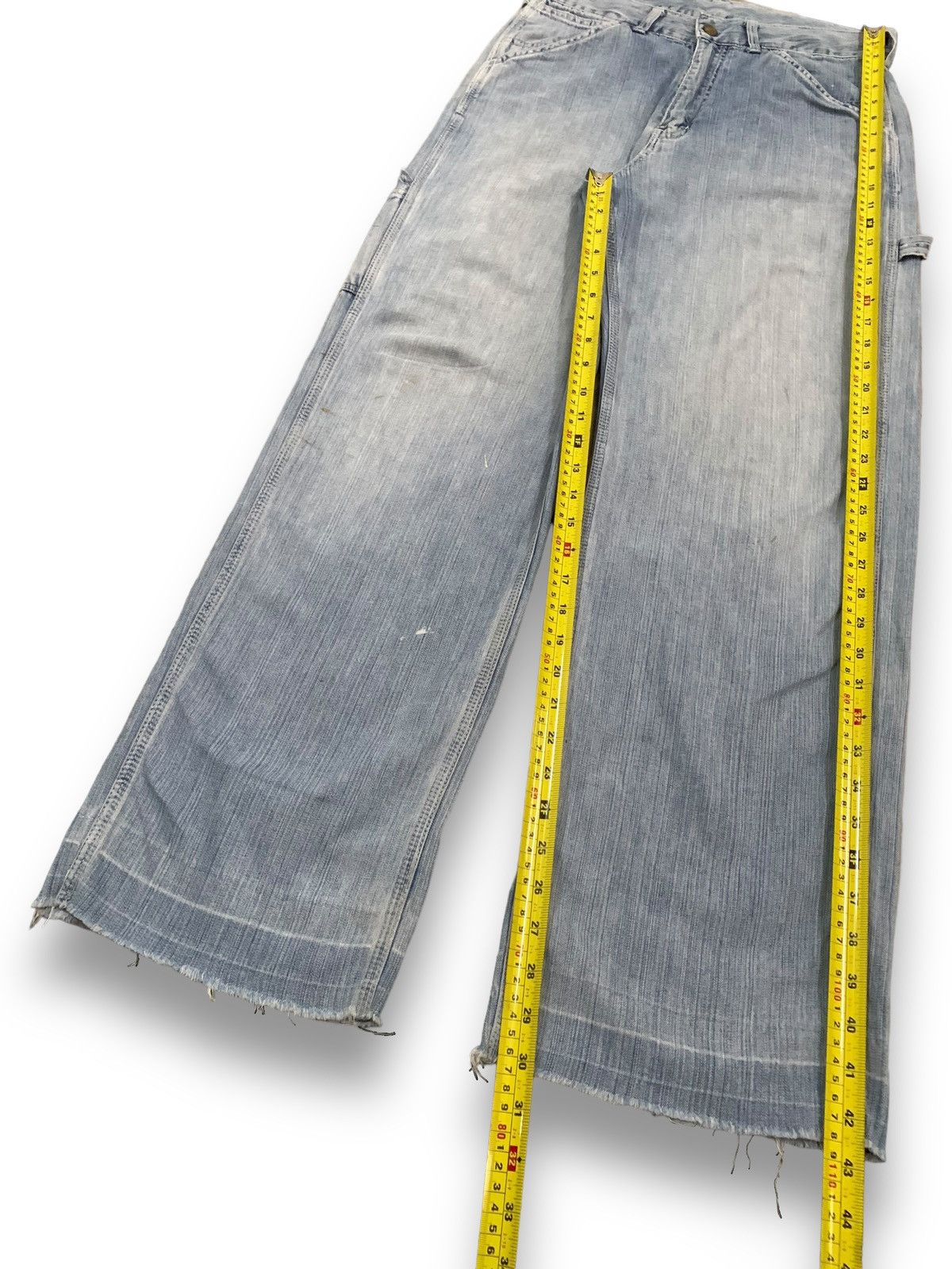 Edwin Rare Vintage Edwin Faded Baggy Frayed Leg Carpenter Jeans Size US 31 - 16 Thumbnail