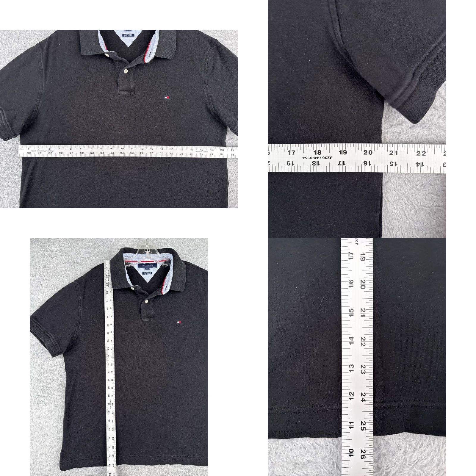 Tommy Hilfiger Tommy Hilfiger Polo Shirt Men Large Black Cotton Custom Fit Short Sleeve Slim Fit Size US L / EU 52-54 / 3 - 8 Thumbnail