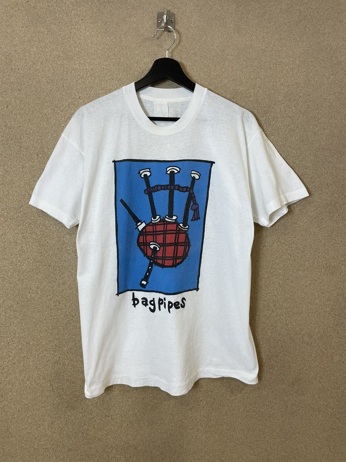 Vintage 1990s Pop Art ”Bagpipes” T-Shirt - M