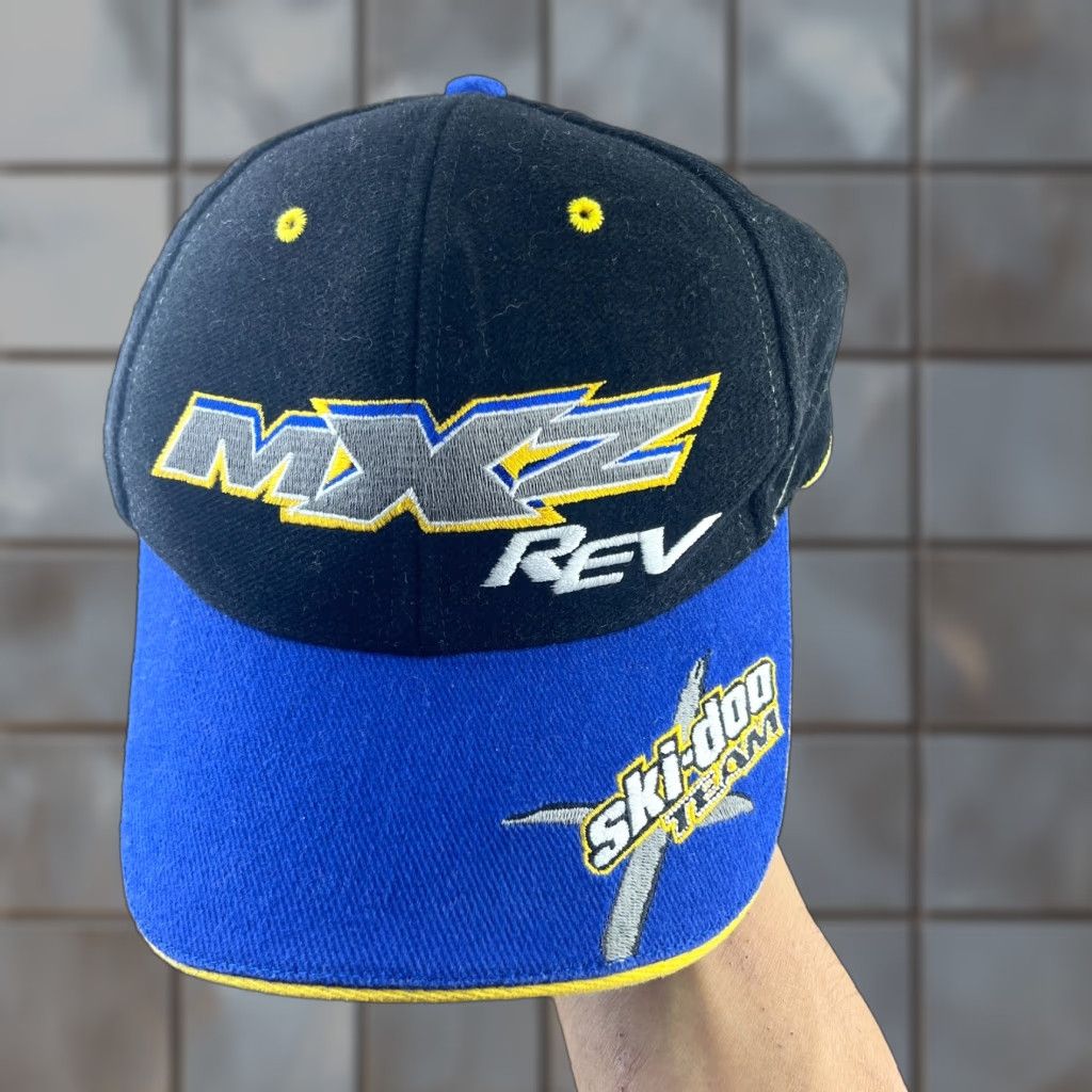 Vintage VINTAGE Ski-Doo MXZ Rev Motocross Strapback Hat – 90s Snowmobile Cap Men One Size Black Baseball Cap Mens Size ONE SIZE - 1 Thumbnail