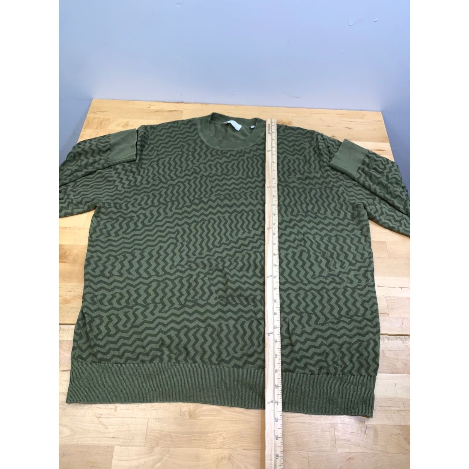 7 For All Mankind 7 for all Mankind Sweater Womens XL Green Cashmere Cotton Knit Pullover Casual Winter Spring Fall Long Sleeve Regular Fit, Solid Pattern Size XL / US 12-14 / IT 48-50 - 3 Thumbnail