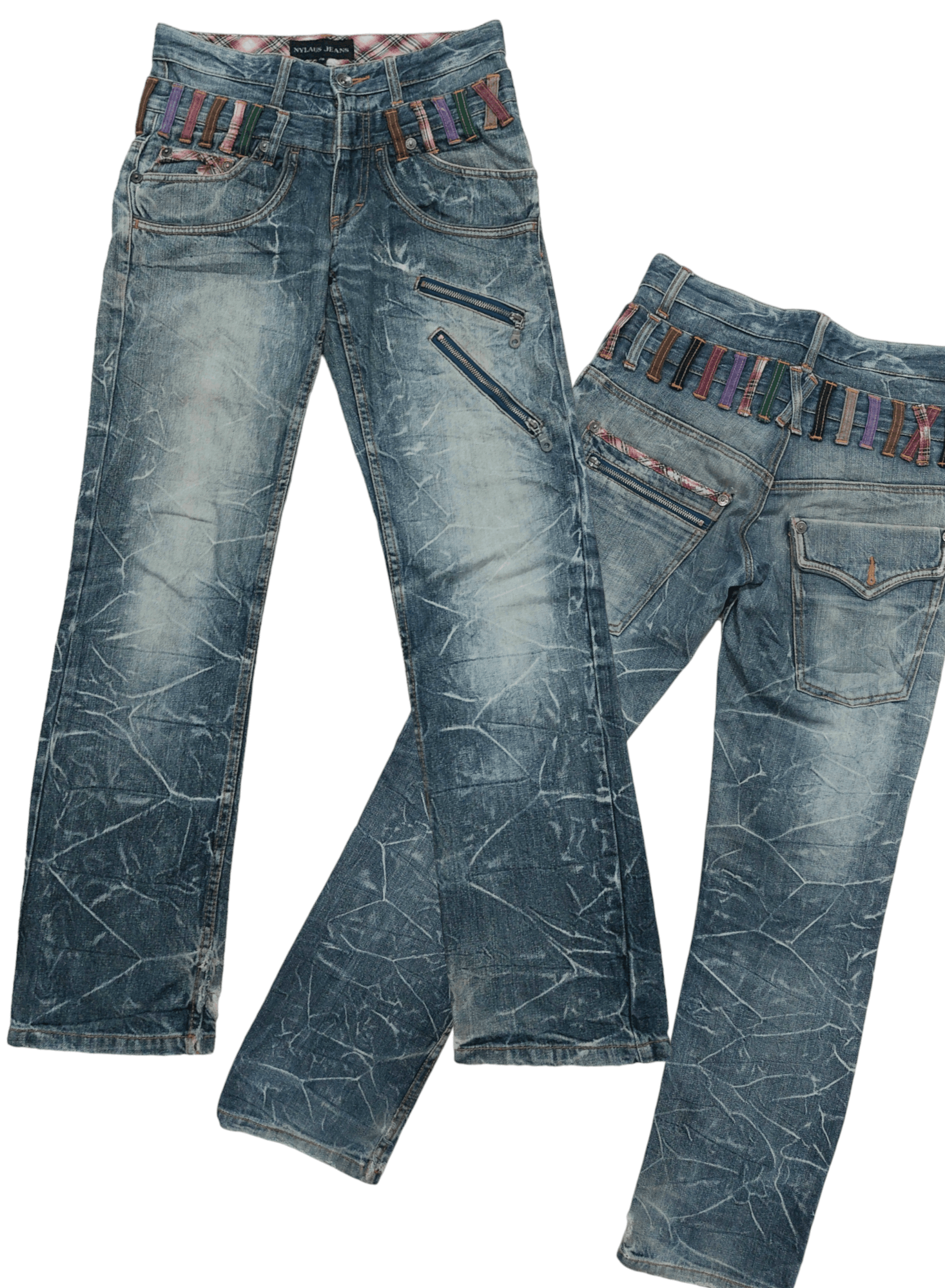 Designer × Vintage Nylaus Double Waist Seditionaries Denim Size US 30 / EU 46 - 1 Thumbnail
