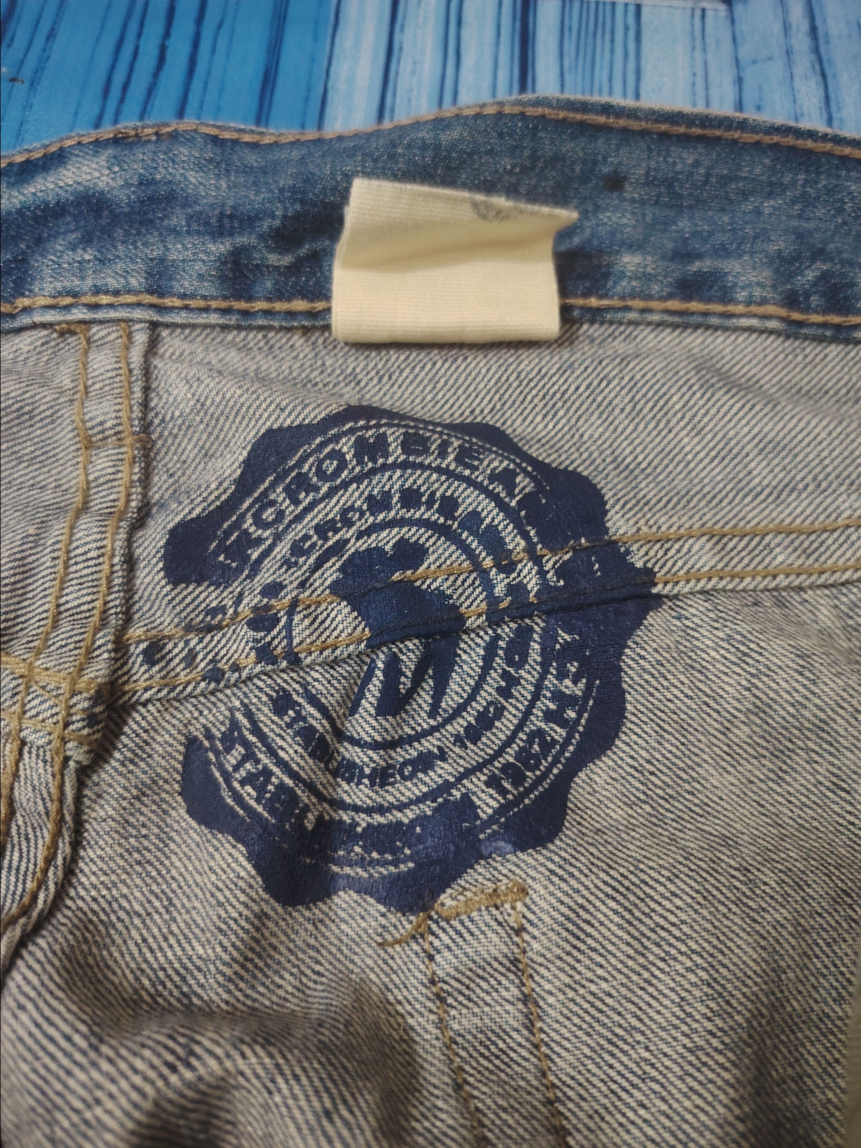 Abercrombie & Fitch Japanese A&F Baggy Flared Jeans Distressed Denim Size US 35 - 12 Thumbnail