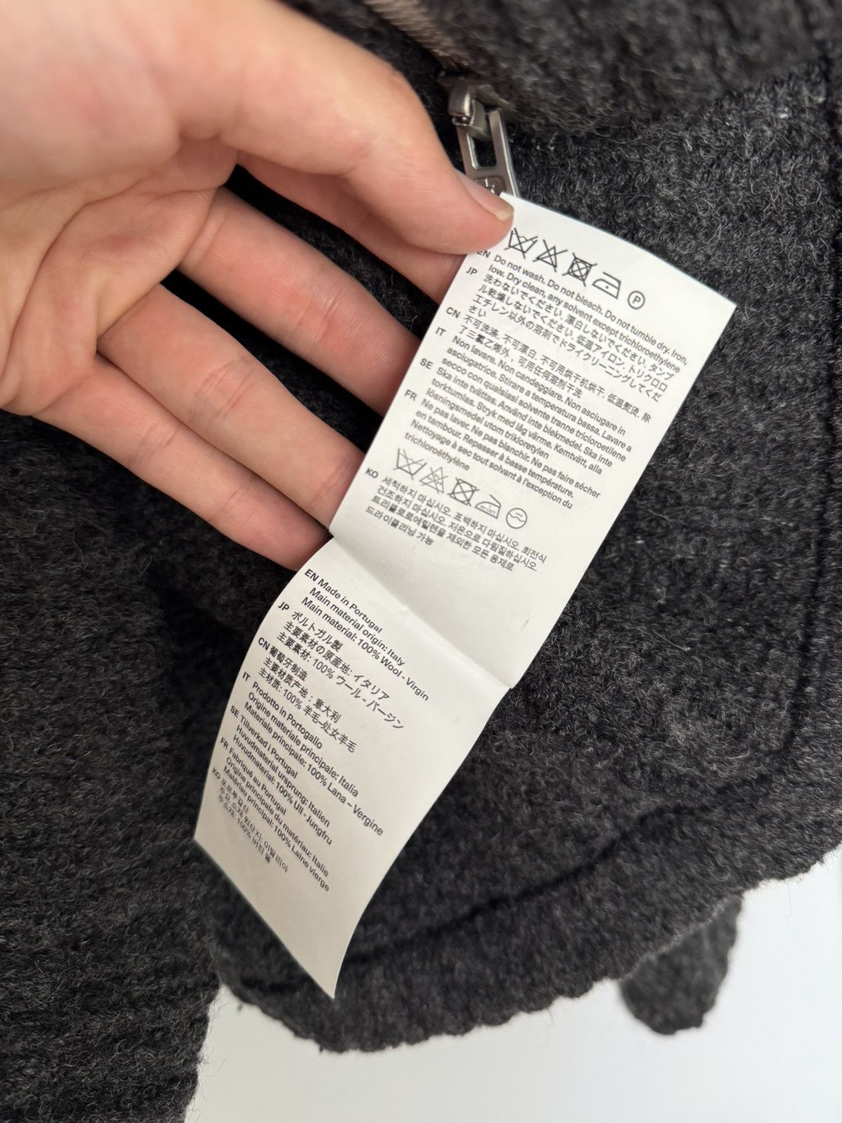 Our Legacy Full Zip Hood Anthracite Mega Rib Wool Size US S / EU 44-46 / 1 - 6 Thumbnail