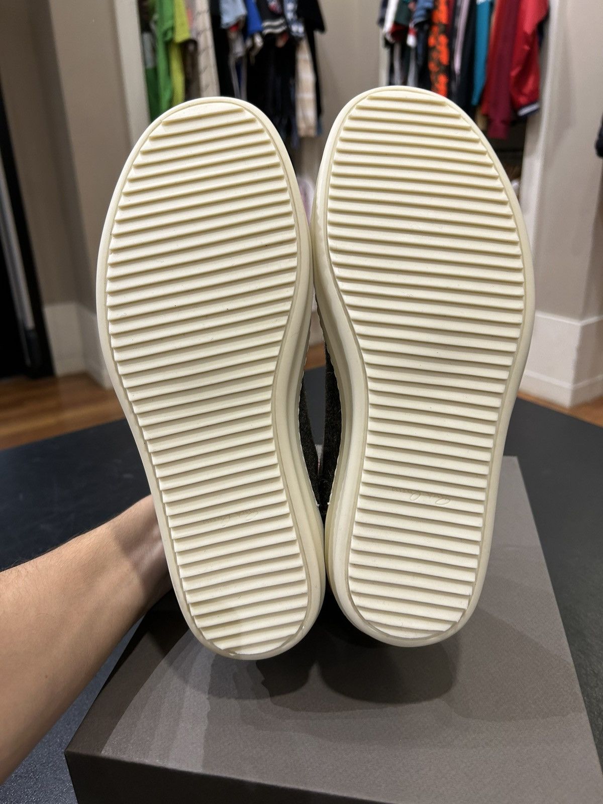 Rick Owens Wool Vintage Low Sneaker