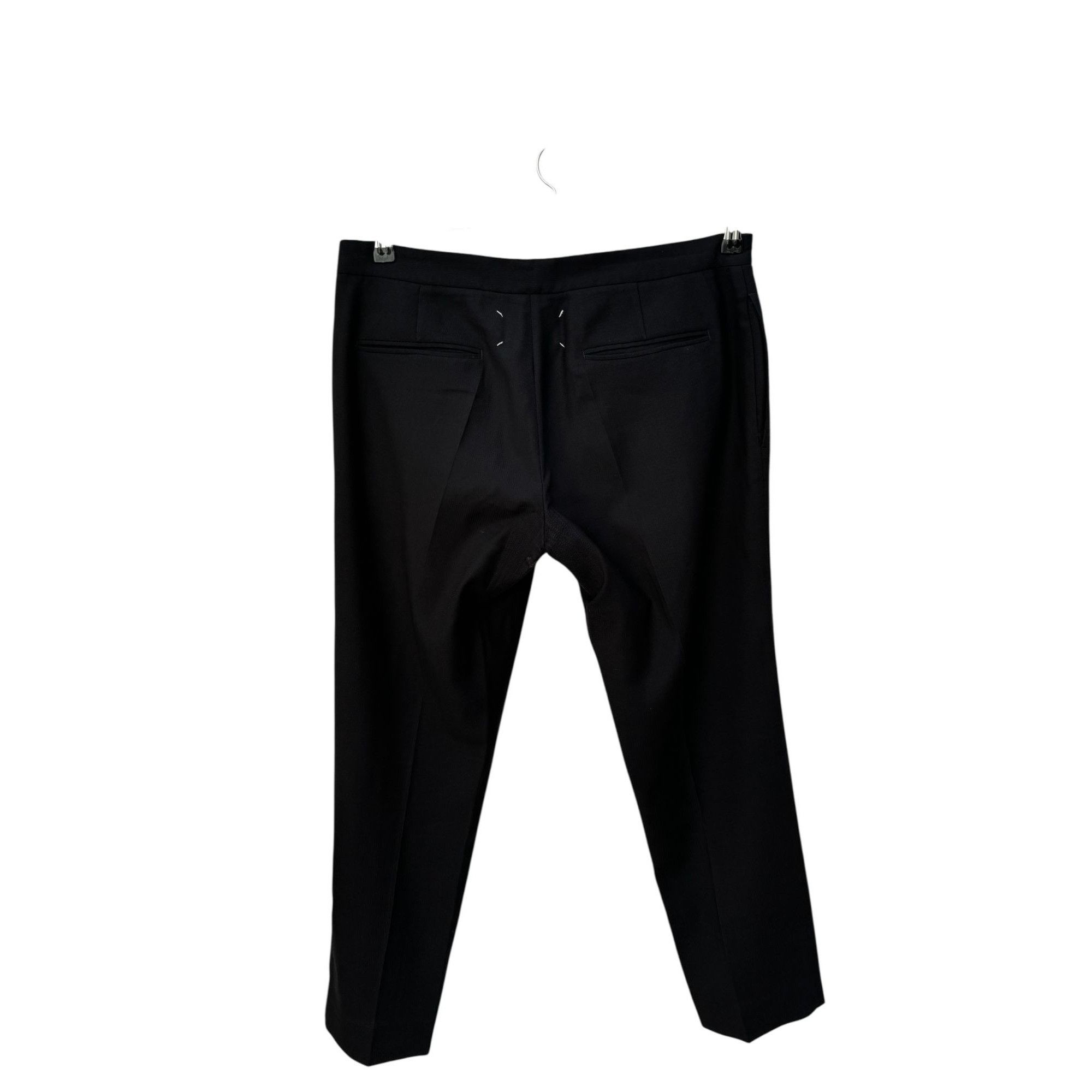 Maison Margiela Black Wool Trousers with 4-Stitches Detail Size US 32 / EU 48 - 3 Thumbnail