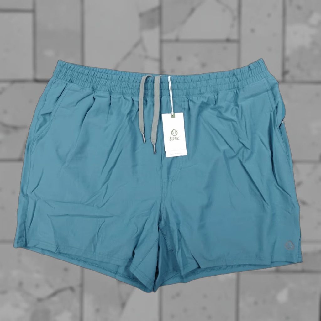 Vintage tasc Performance Recess 5" Run Shorts Lined Blue Ridge TM641-467 Men's Size XL Blue Athletic Pockets Moisture Wicking Lightweight Easy Care Size US 35 - 1 Thumbnail