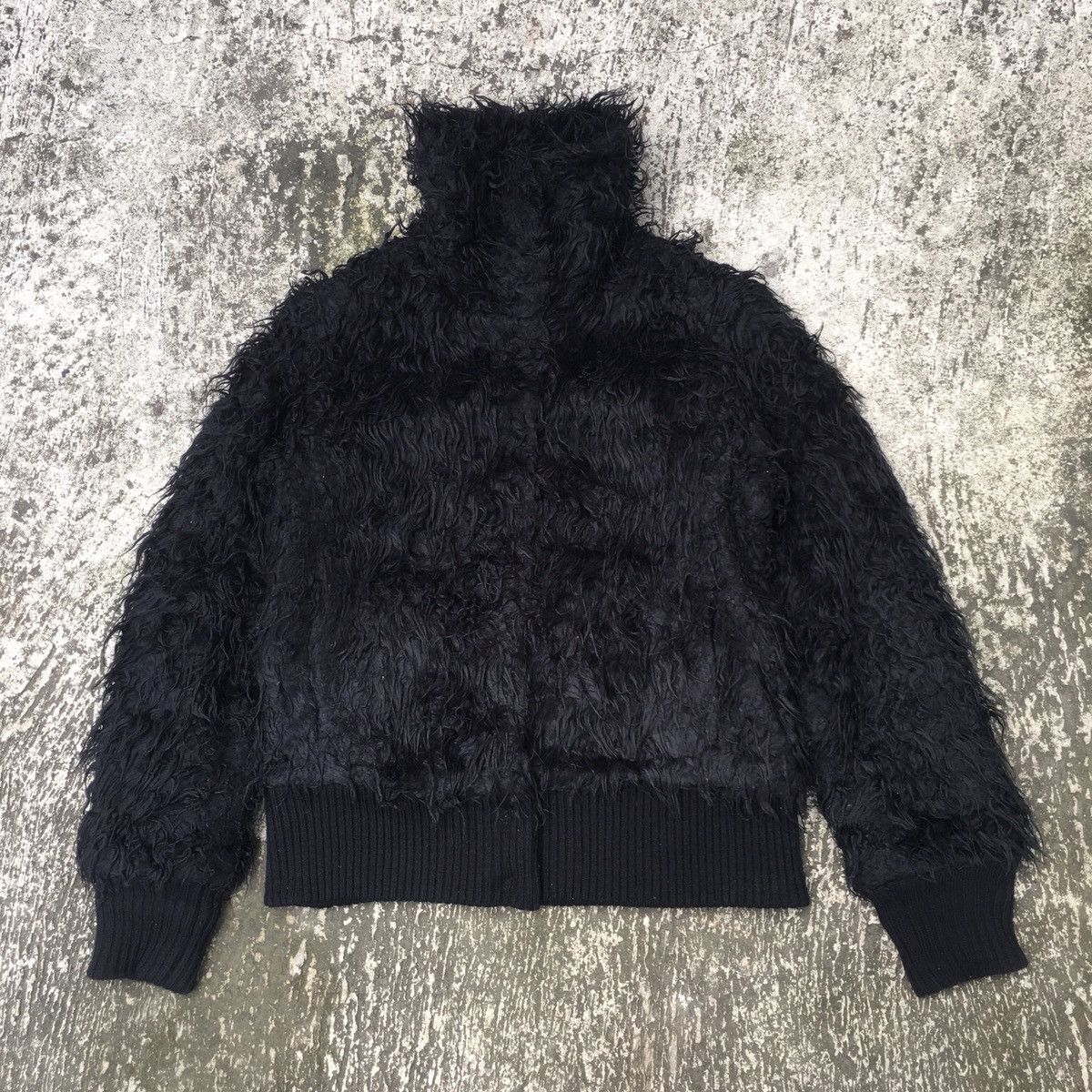 image of Issey Miyake x Ne Net Fur Fuzzy Jacket in Black, Men's (Size Medium)