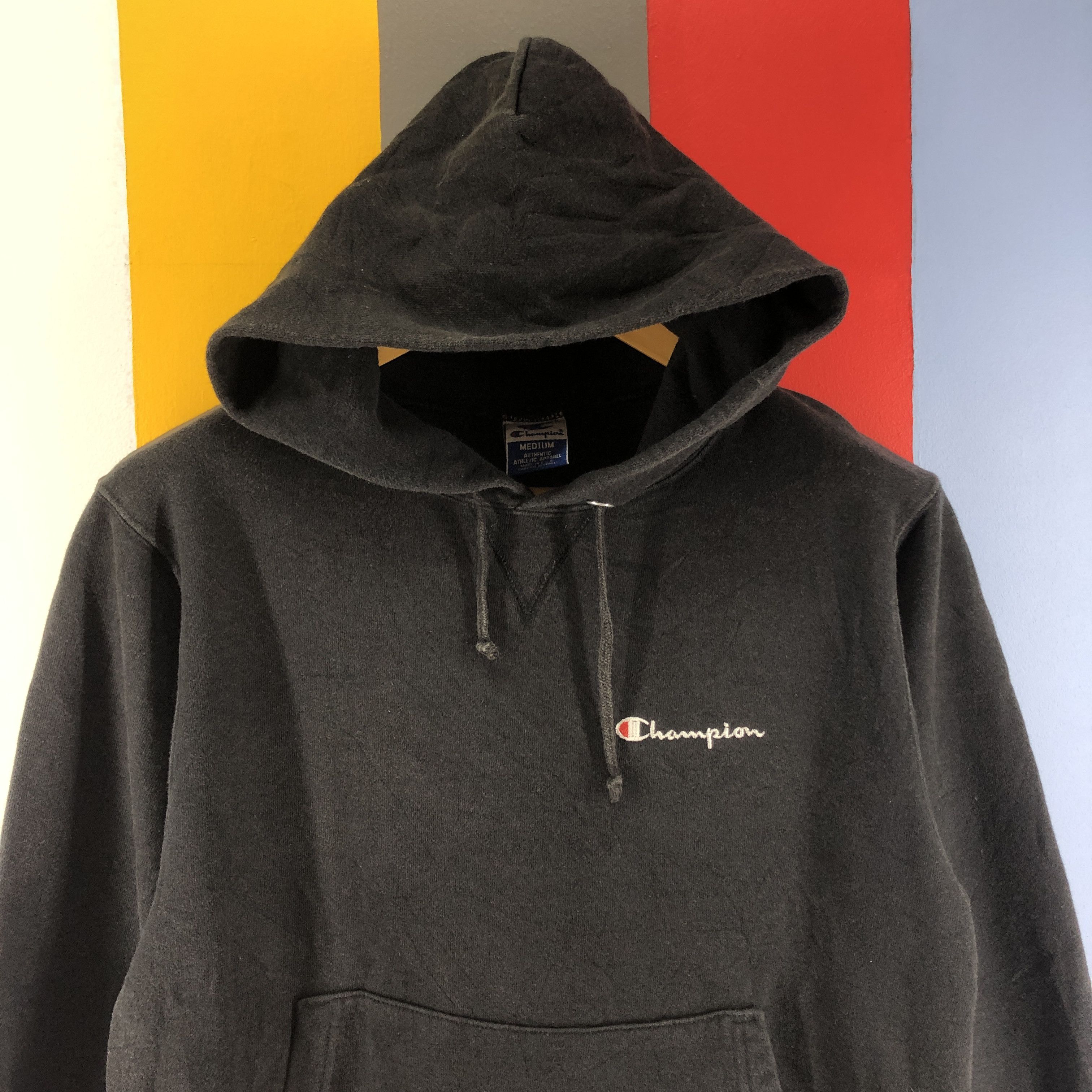 Champion 90s Vintage CHAMPION Hoodie Pullover #0758/D Size US S / EU 44-46 / 1 - 2 Thumbnail
