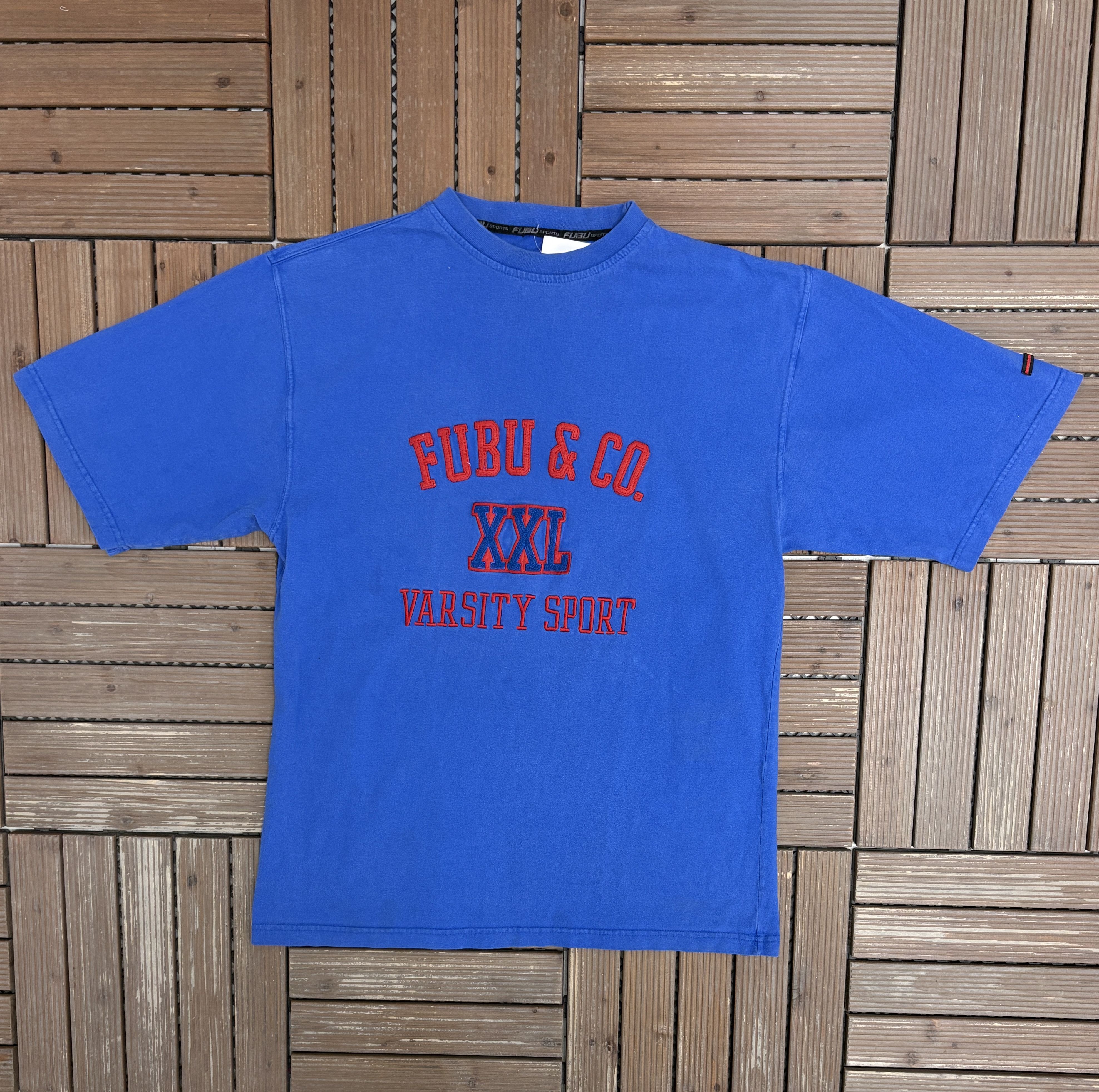 Fubu FUBU & Co. Varsity Sport Vintage Blue T-Shirt Tee Size US L / EU 52-54 / 3 - 1 Thumbnail
