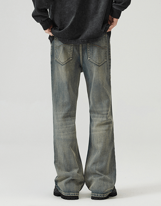 Japanese Brand × Jean American baggy retro scimitar flared distressed jeans Size US 32 / EU 48 - 5 Thumbnail