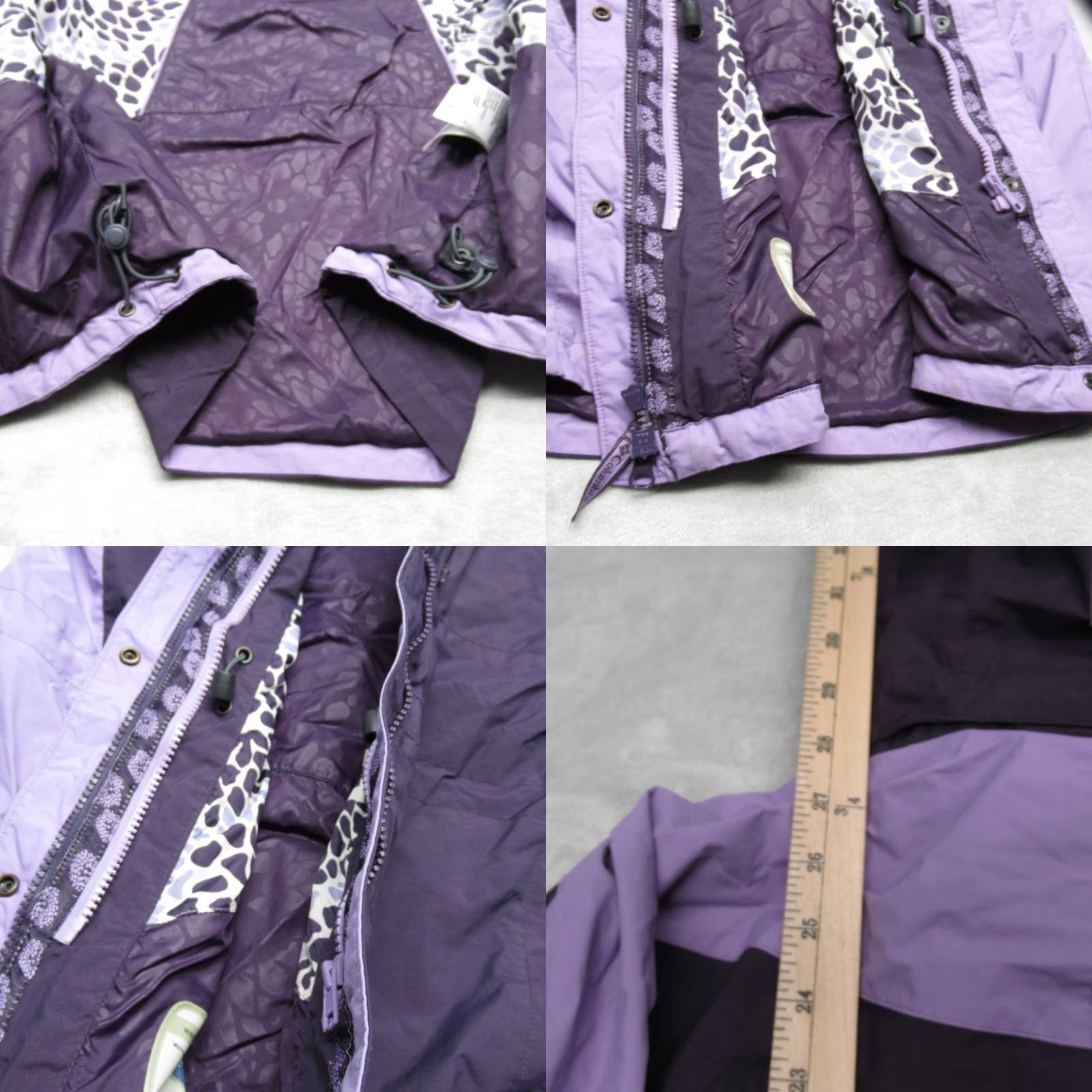Vintage Columbia Women Small Purple Interchange Waterproof Hooded 3in1 Jacket Shell Snow Size S / US 4 / IT 40 - 9 Thumbnail