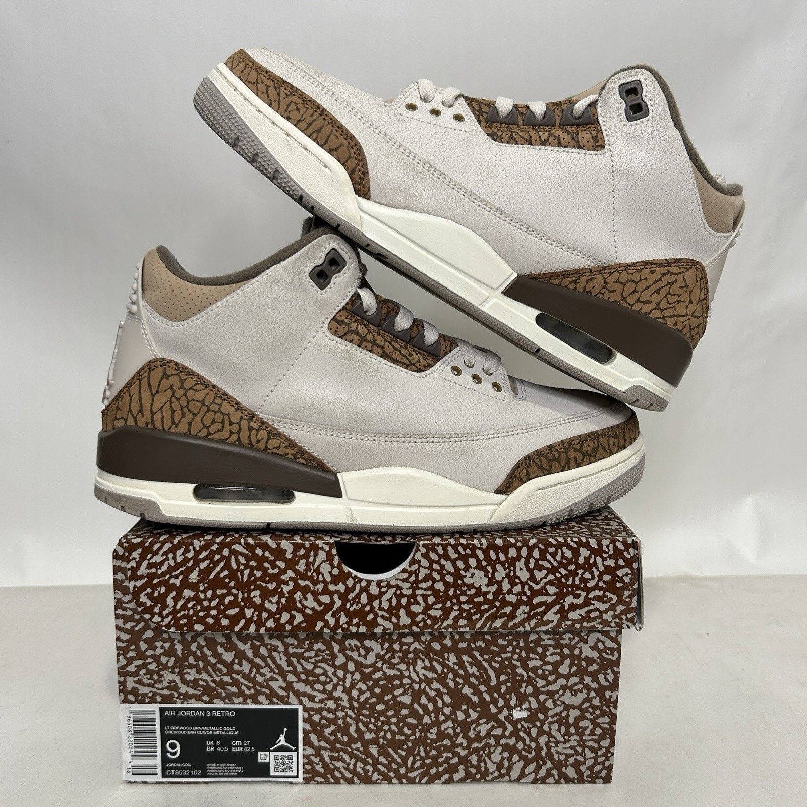 Jordan Brand Nike Air Jordan 3 Retro Palomino Orewood Sz 8  display picture 3