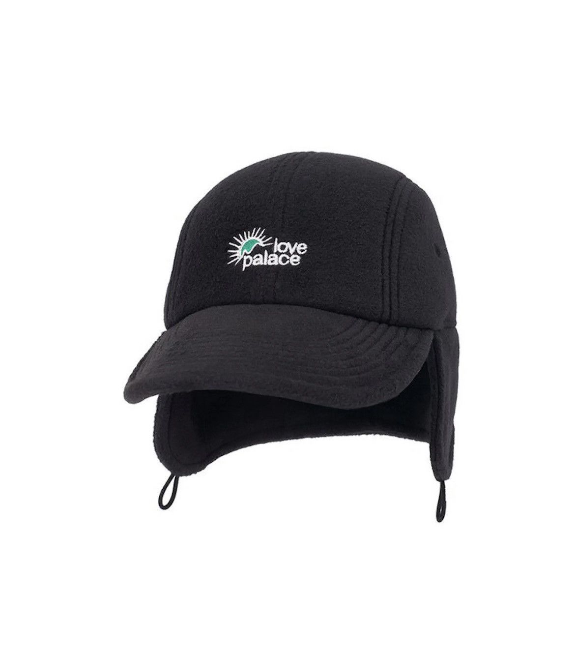 image of Palace Polartec Ear Flap Cap Hat in Black, Men's
