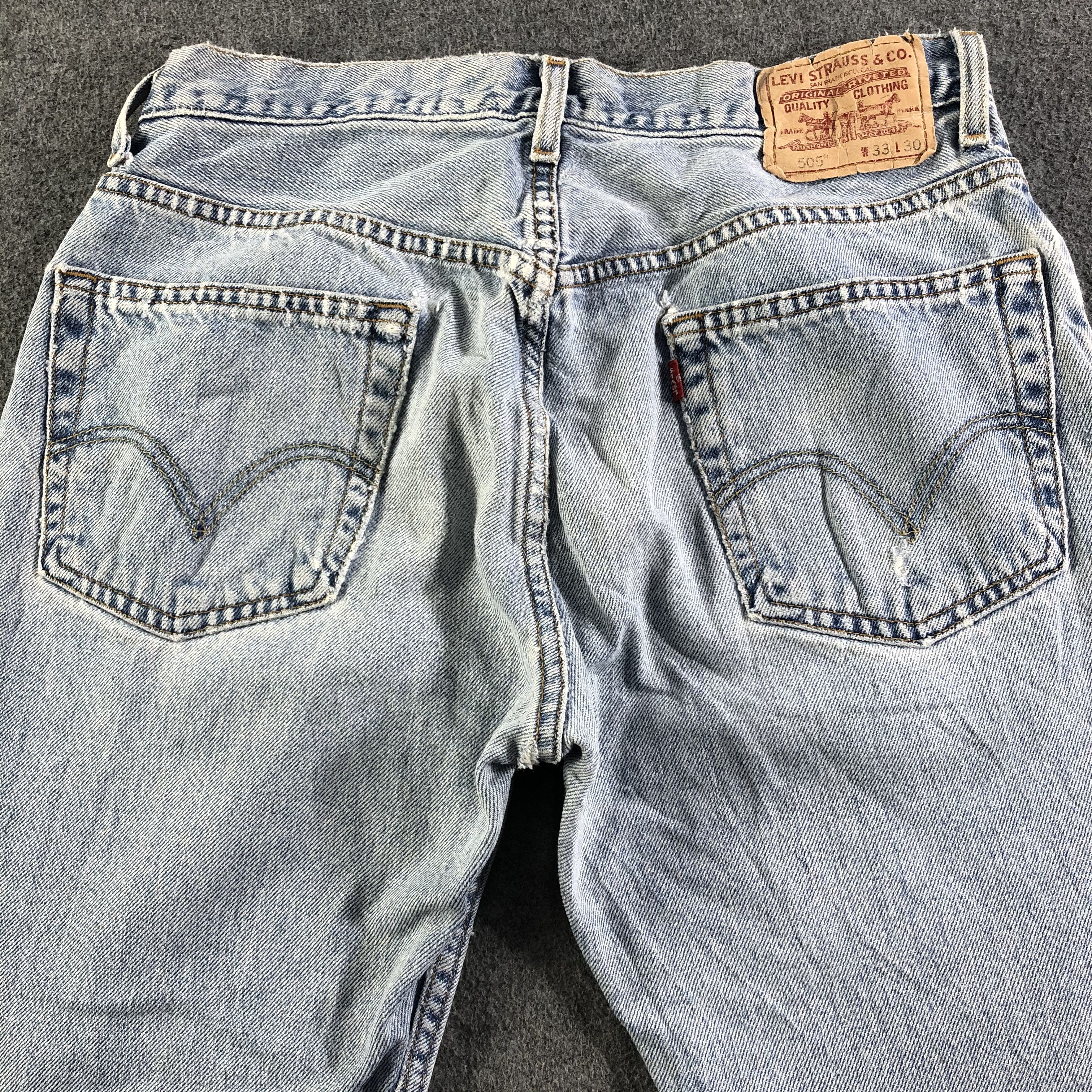 Levi's Vintage Blue Wash Levis 505 Jeans-J3158 Size US 32 / EU 48 - 4 Thumbnail