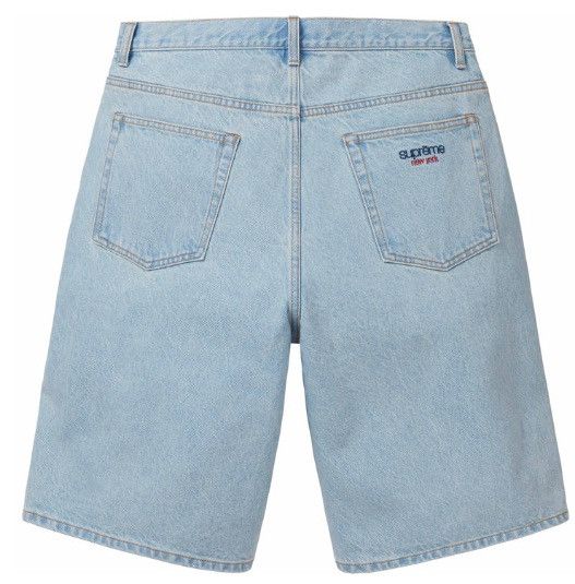 Supreme Flames Jacquard Baggy Denim Shorts | Grailed
