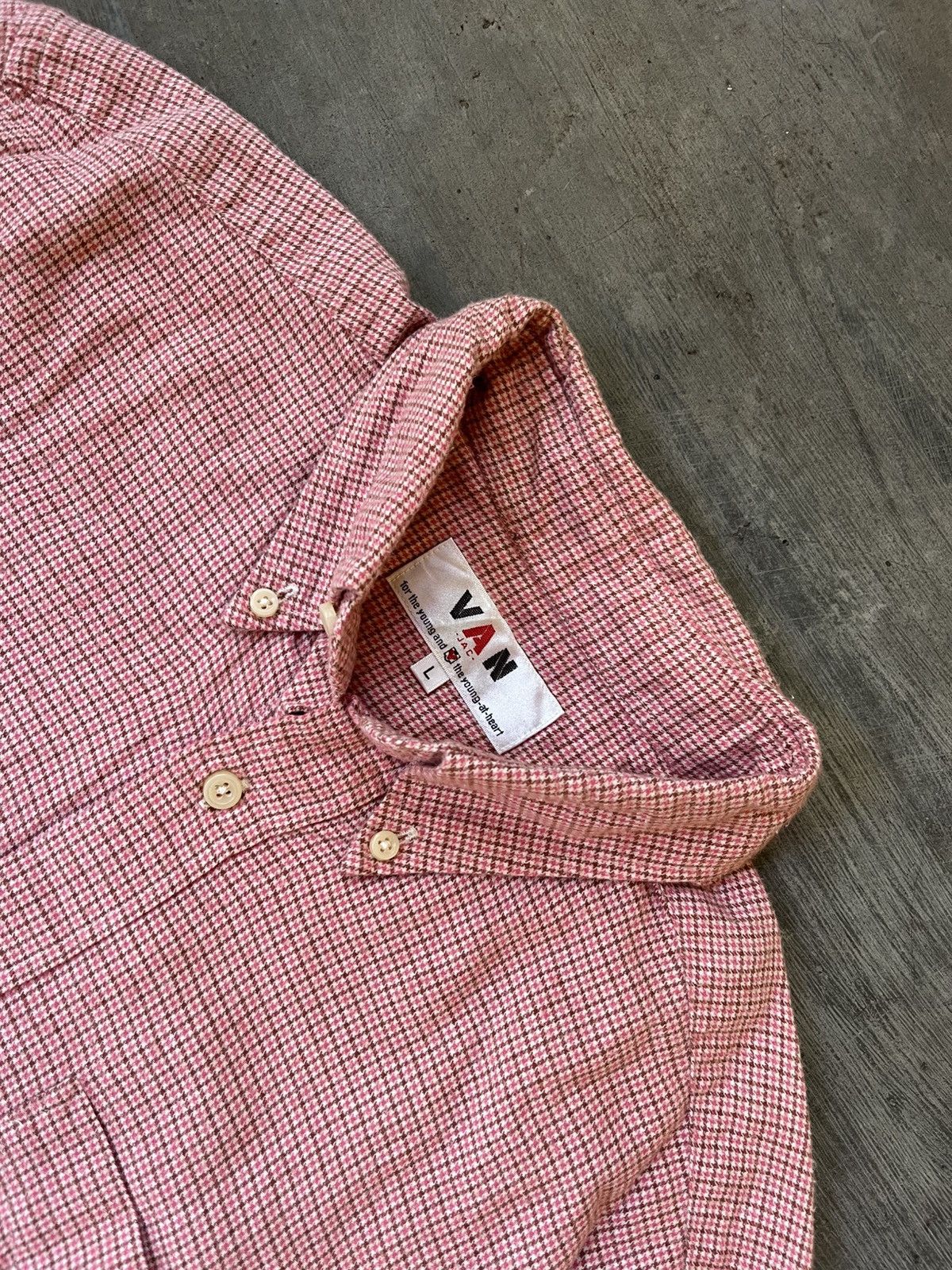 Designer × Flannel × Japanese Brand Van Jac Checkered Flannel Shirt Size US L / EU 52-54 / 3 - 3 Thumbnail
