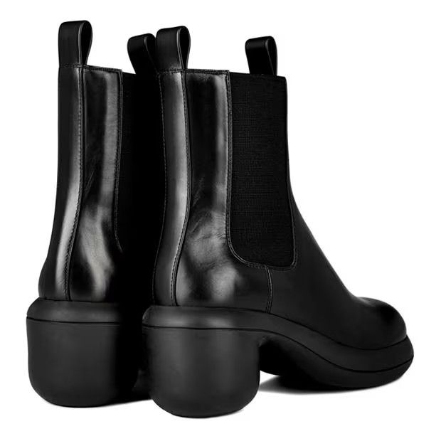 Jil Sander o1g2r1mq1024 Heel Leather Ankle Boots in Black Size US 8 / IT 38 - 4 Thumbnail