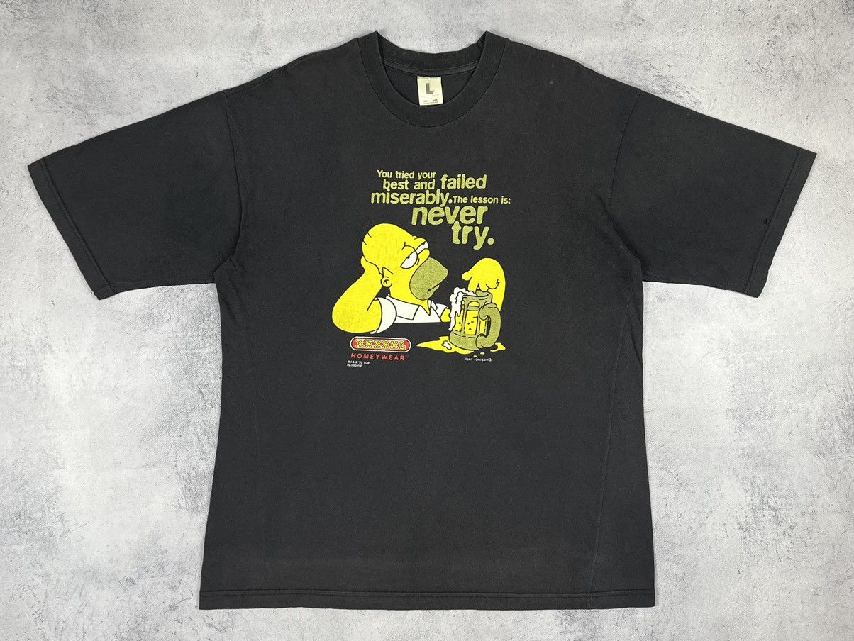 Cartoon Network Vintage Simpsons Homer cartoon humor tee 1998 Size US L / EU 52-54 / 3 - 2 Thumbnail