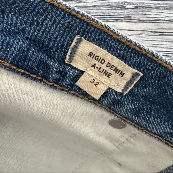 Madewell Madewell Rigid A-Line Blue Denim Skirt Size 24" / US 00 / IT 34 - 5 Thumbnail