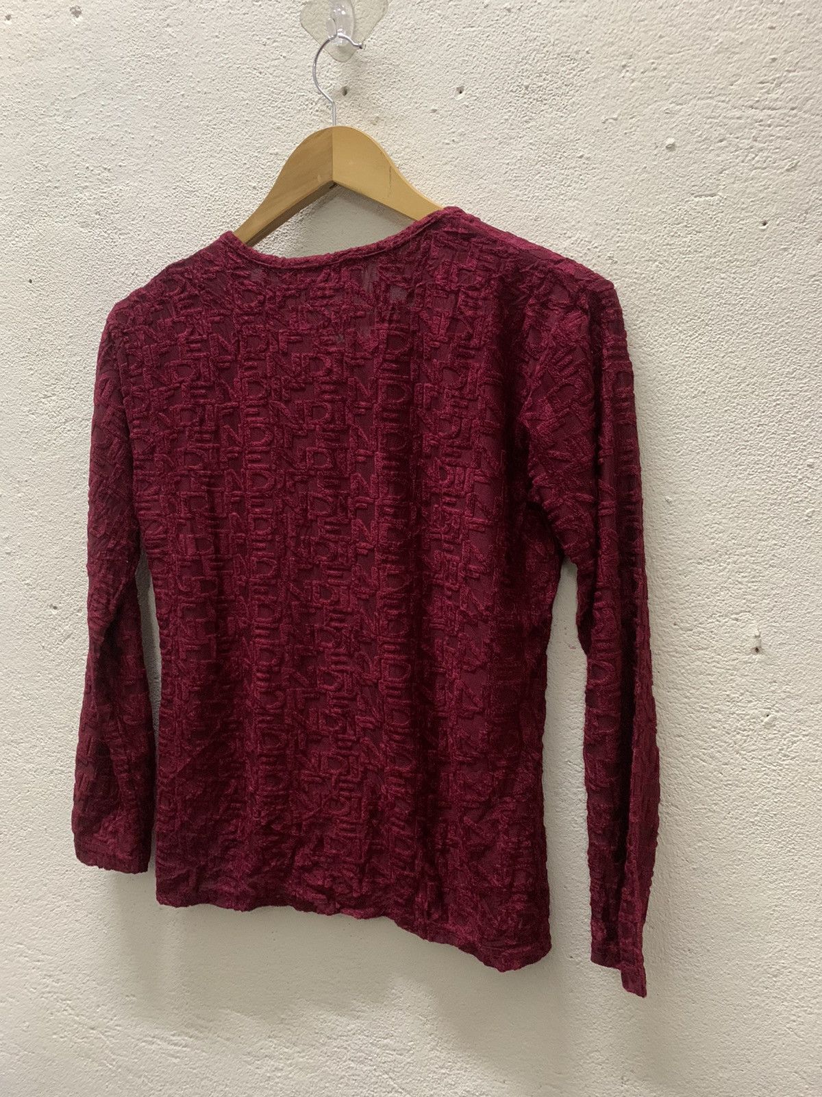 Fendi Fendi Roma Mesh Top Long Sleeve Monogram Script Size S / US 4 / IT 40 - 4 Thumbnail
