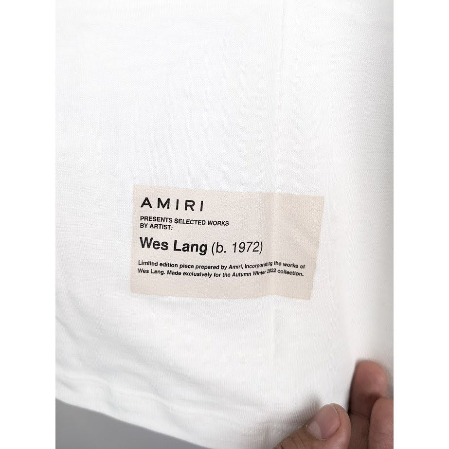 Amiri o1rshd1 Wes Lang Blood 38" Tee Shirt in White Size US S / EU 44-46 / 1 - 14 Thumbnail