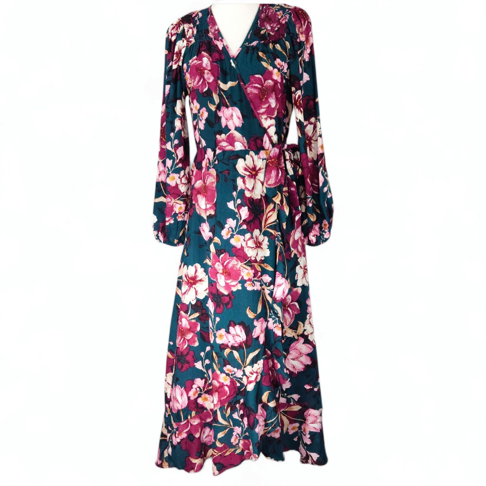 Other NWT Band of the Free Floral Wrap Maxi Dress M [8-10] Boho Size M / US 6-8 / IT 42-44 - 2 Thumbnail
