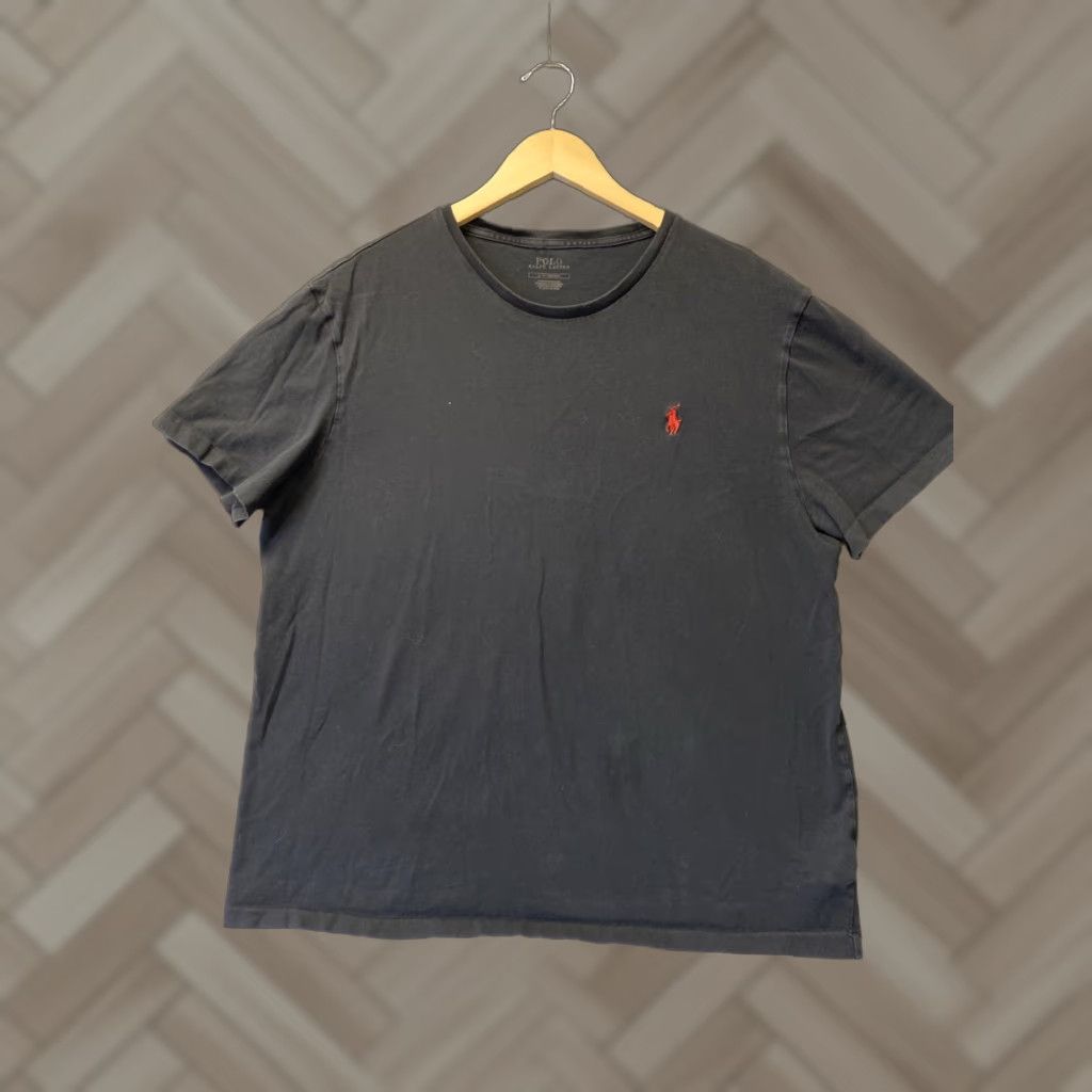 Polo Ralph Lauren VINTAGE Polo Ralph Lauren Y2K Black Polo Shirt Adult Large Crew Neck Short Sleeve Casual Activewear Mens Size US L / EU 52-54 / 3 - 1 Thumbnail