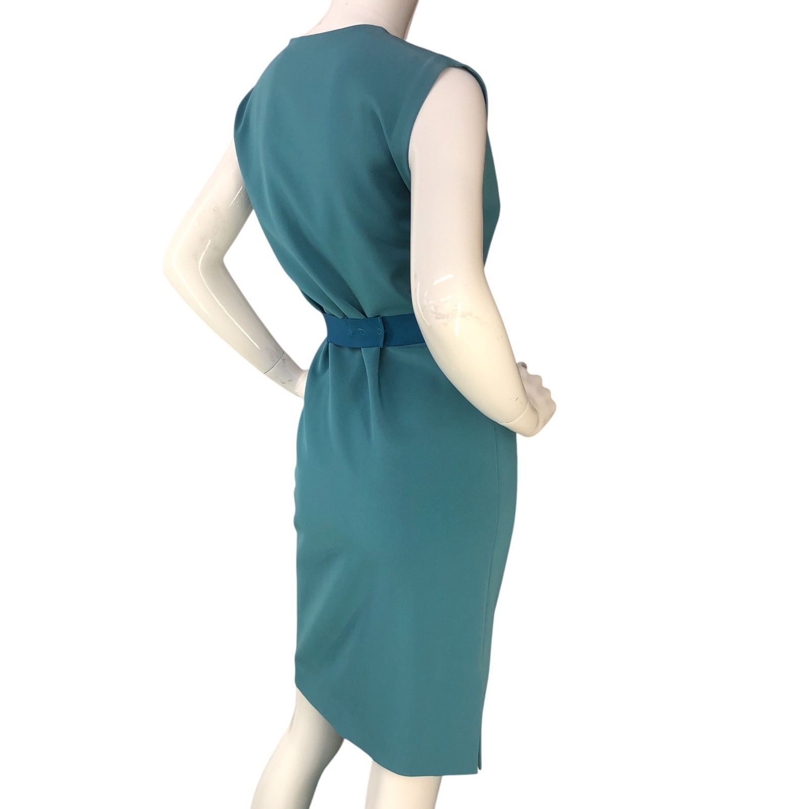 Elie Tahari Elie Tahari Womens Size 0 Dress Dalia Half Wrap Style Teal Size XS / US 0-2 / IT 36-38 - 8 Thumbnail