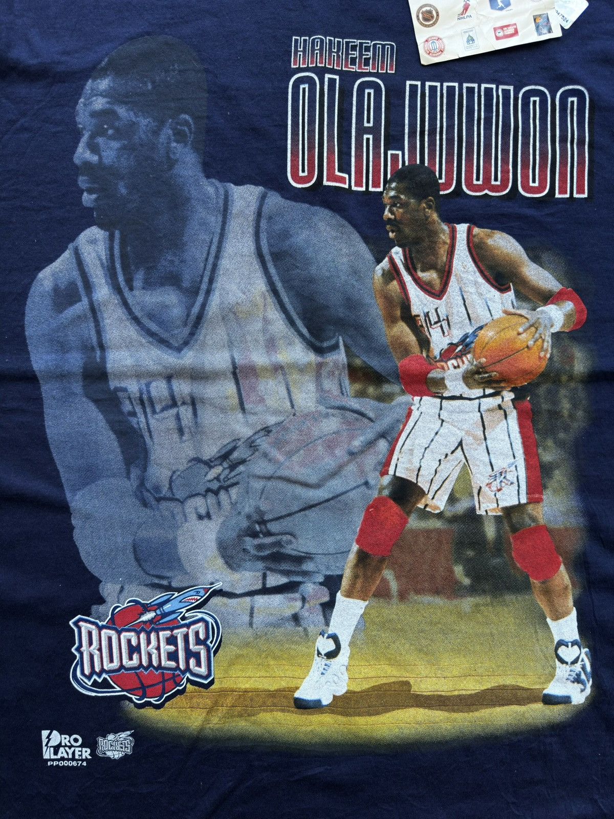 NBA Hakeem Olajuwon Houston Rockets 90s Dream Pro Player Shirt Size US L / EU 52-54 / 3 - 3 Thumbnail