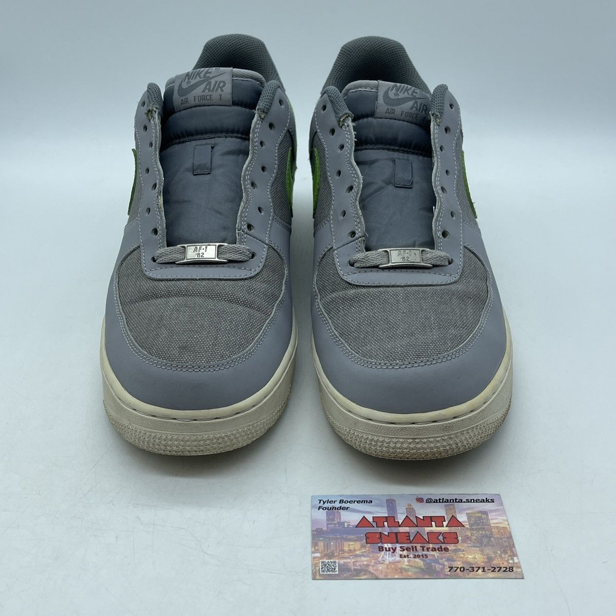 Nike Air Force 1 wolf grey green Size US 11.5 / EU 44-45 - 2 Thumbnail