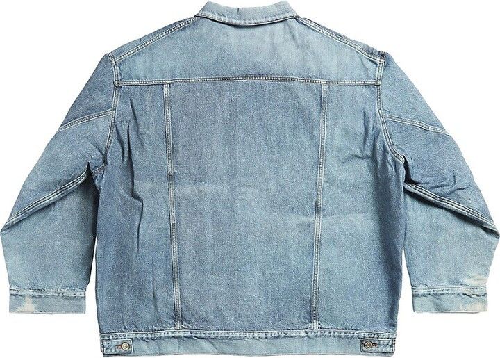 Balenciaga o1mt1gz0924 Trompe L'Œil Jersey Jacket in Blue Size US L / EU 52-54 / 3 - 2 Thumbnail