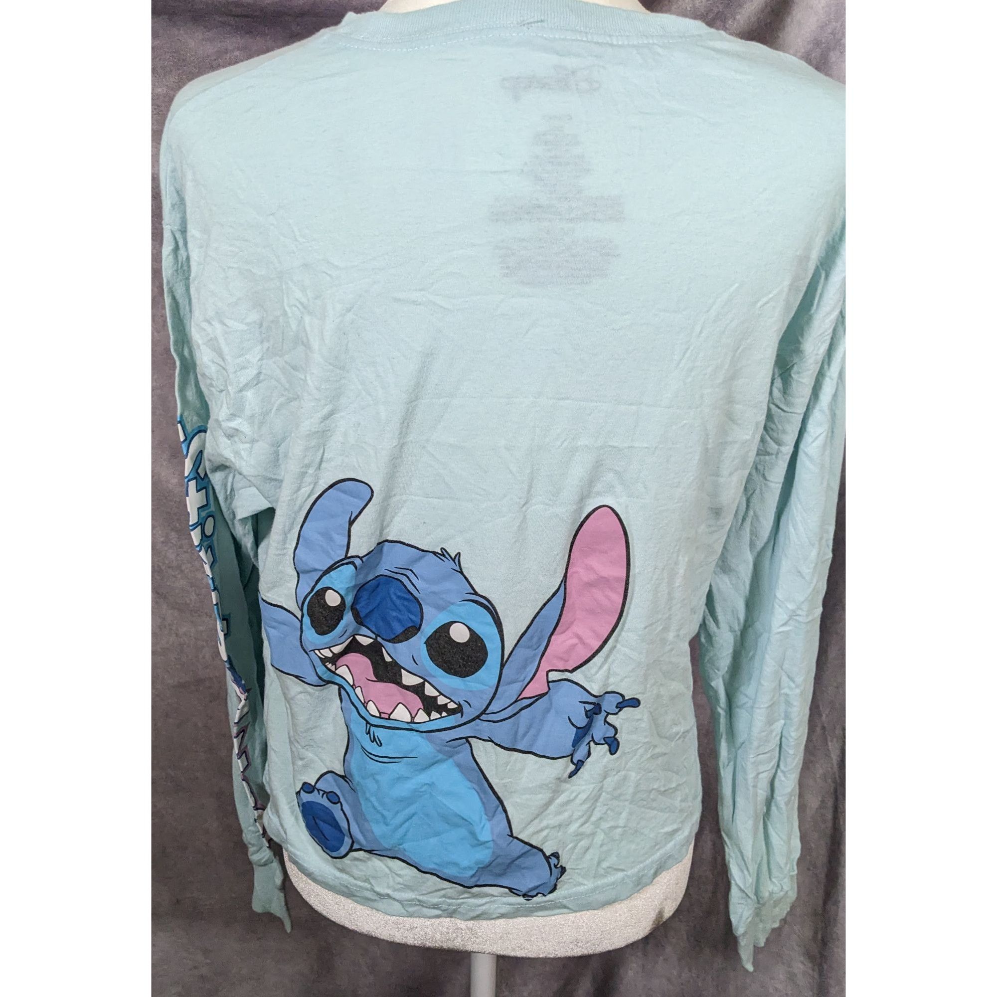 Disney Disney Stich And Angel Blue Long Sleeve Top Size M / US 6-8 / IT 42-44 - 7 Thumbnail